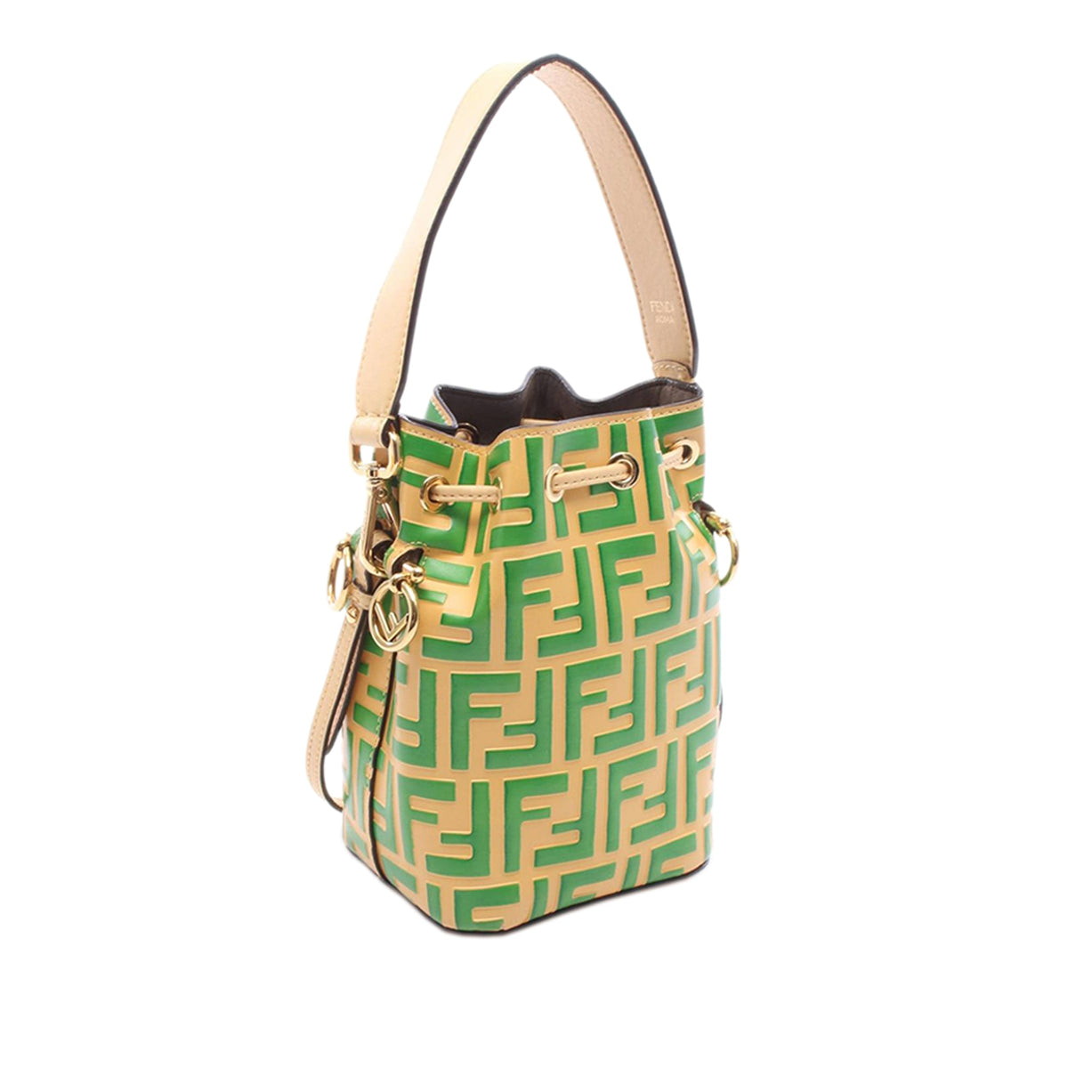 Fendi Mini Zucca Embossed Leather Mon Tresor Bucket Bag