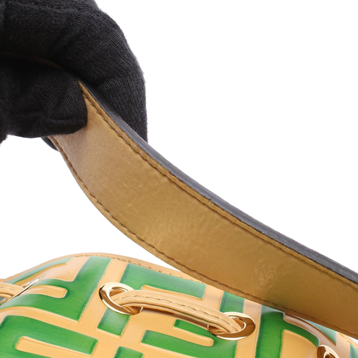 Fendi Mini Zucca Embossed Leather Mon Tresor Bucket Bag