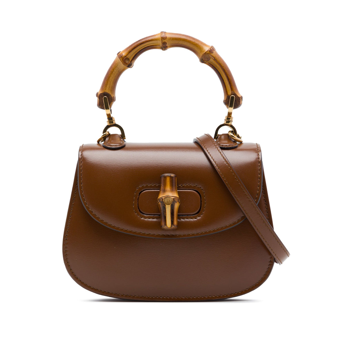 Gucci Mini Calfskin 1947 Bamboo Top Handle Bag