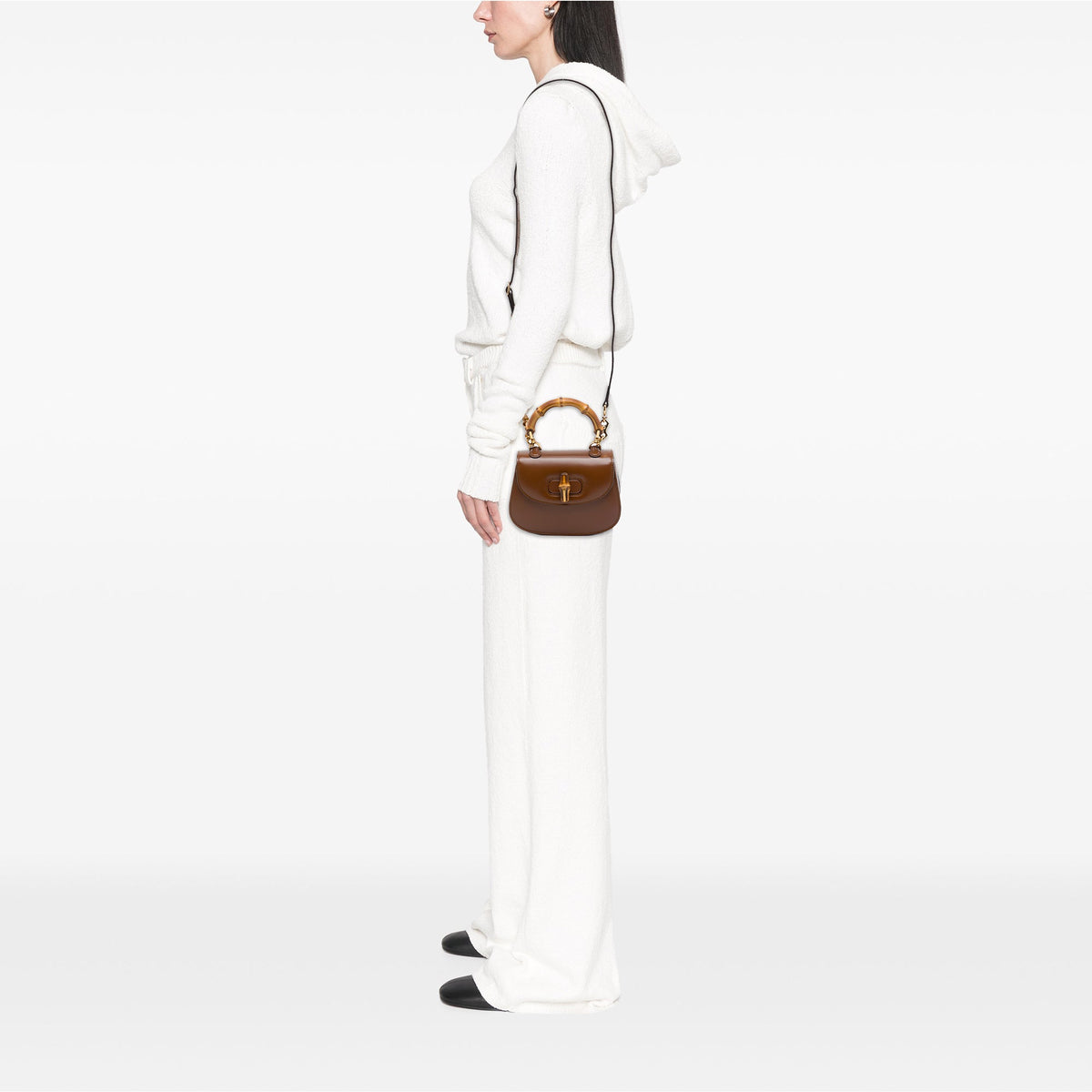 Gucci Mini Calfskin 1947 Bamboo Top Handle Bag