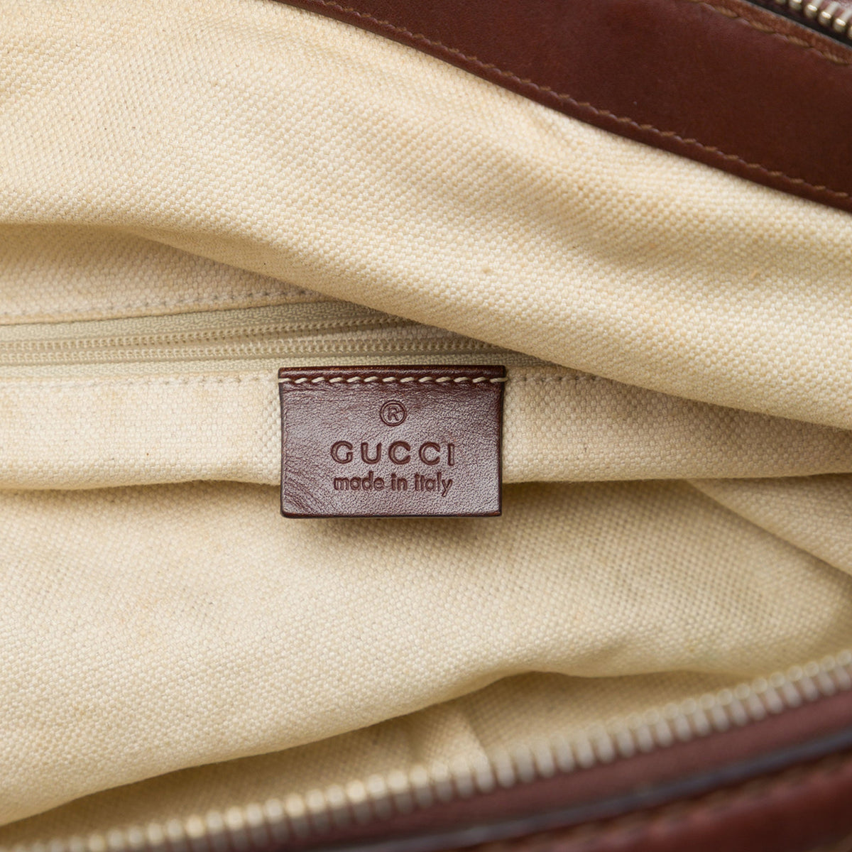 Gucci GG Canvas Sukey Satchel — Brown