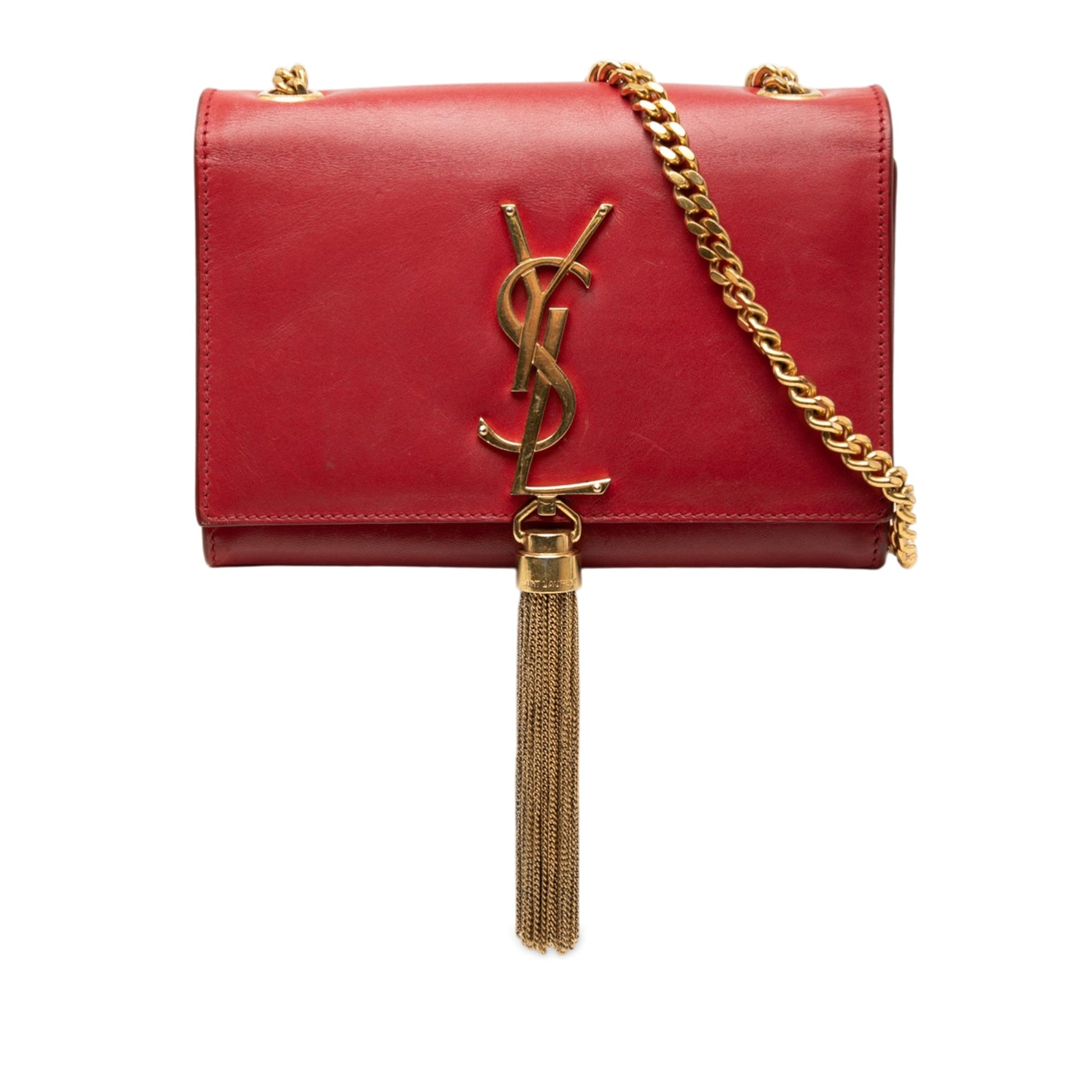 Small Leather Monogram Kate Tassel Crossbody