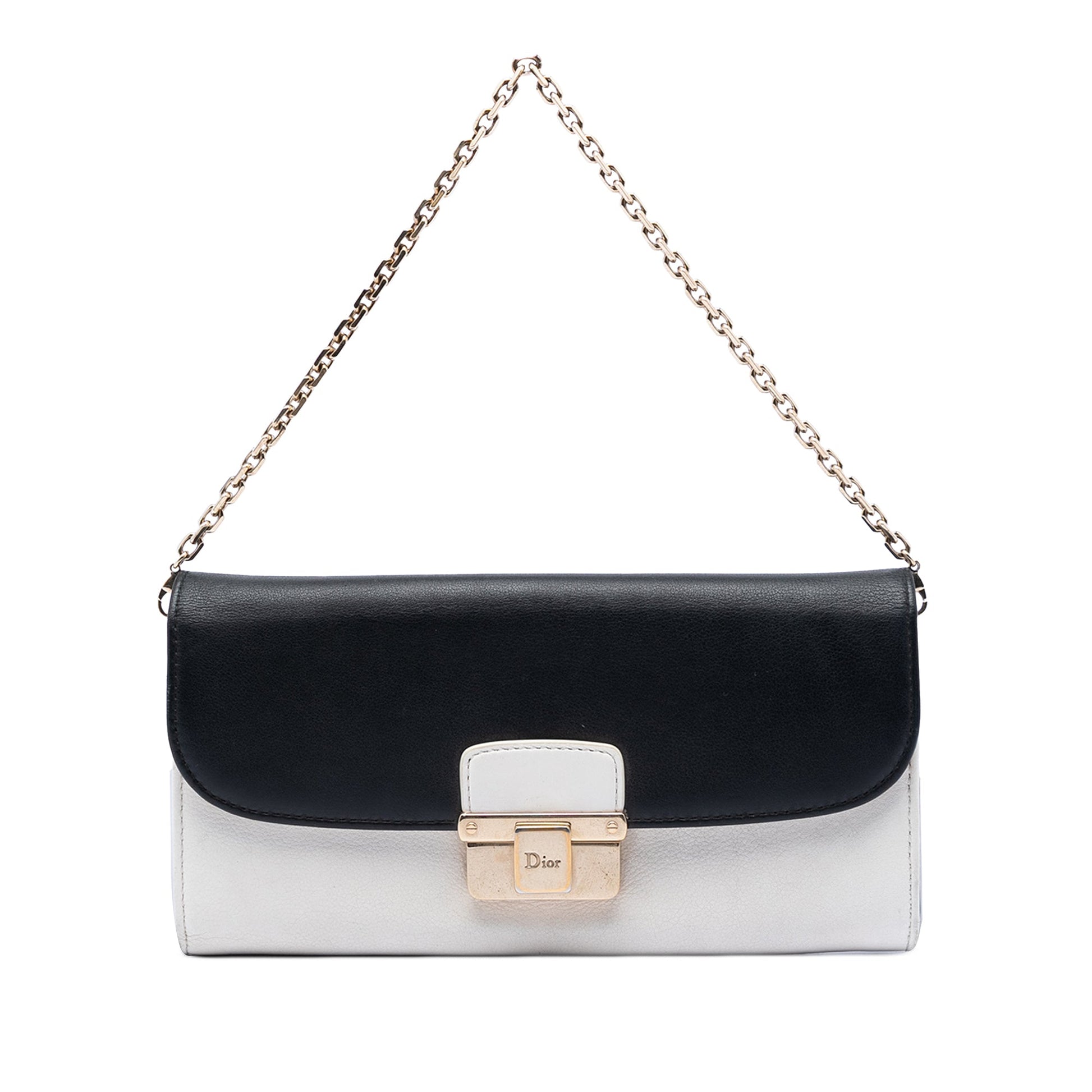 Dior Bicolor Calfskin Diorling Wallet on Chain