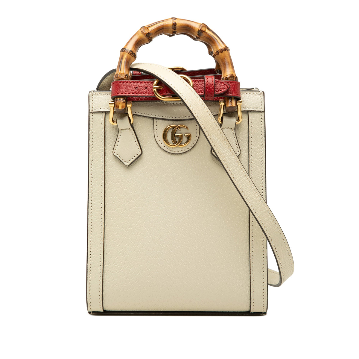 Gucci Mini Calfskin Bamboo Diana Satchel