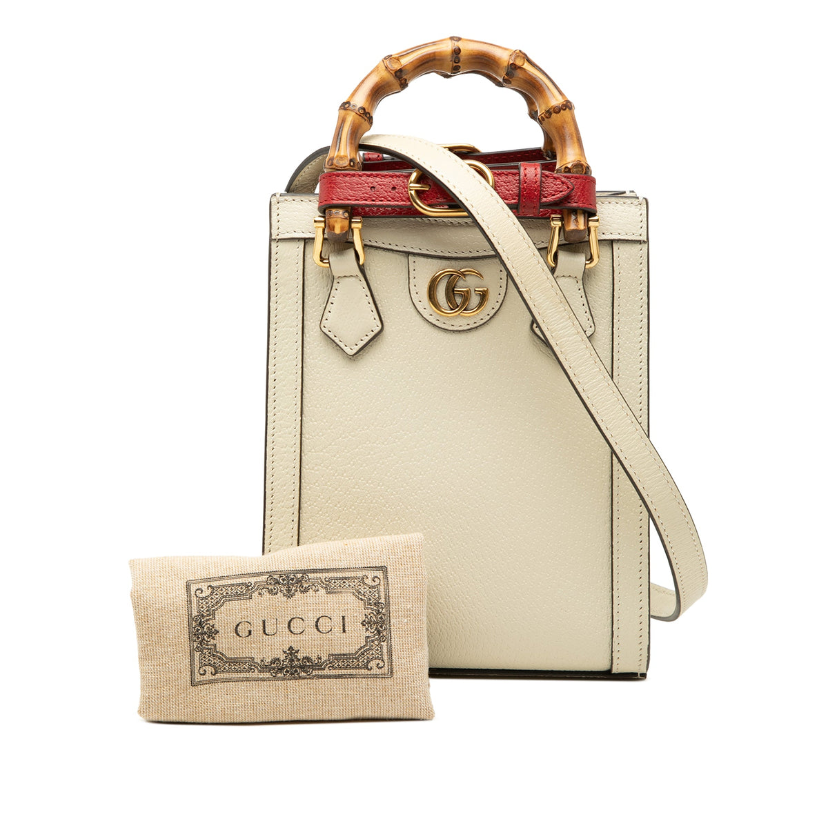 Gucci Mini Calfskin Bamboo Diana Satchel