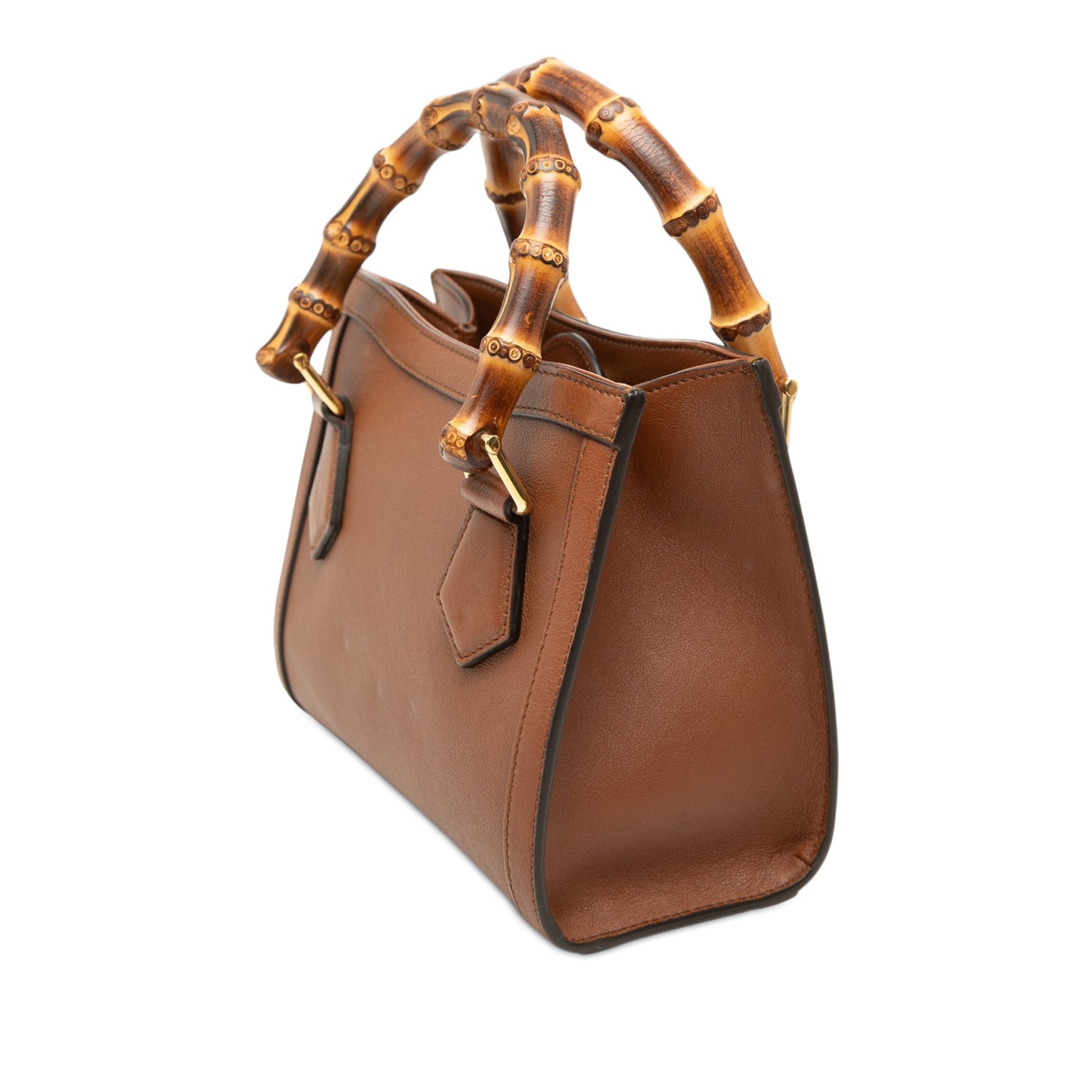 Gucci Mini Calfskin Bamboo Diana Satchel