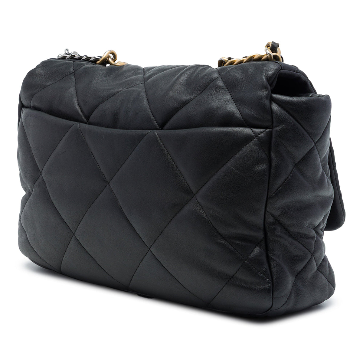 Chanel Maxi Lambskin 19 Flap — Black
