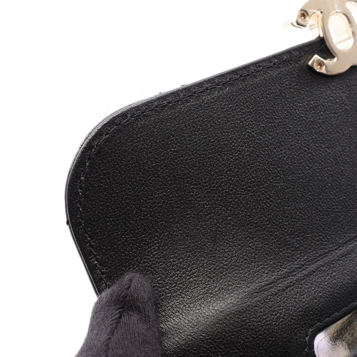 Chanel Quilted Shiny Calfskin CC Handle Vanity Flap — Black