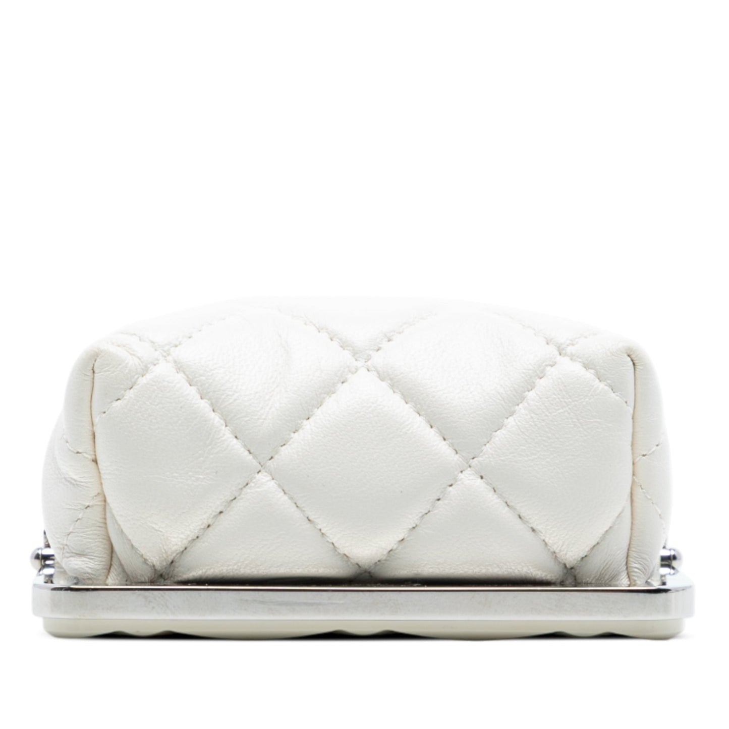 Chanel Lambskin and Acrylic Kiss Clutch with Chain