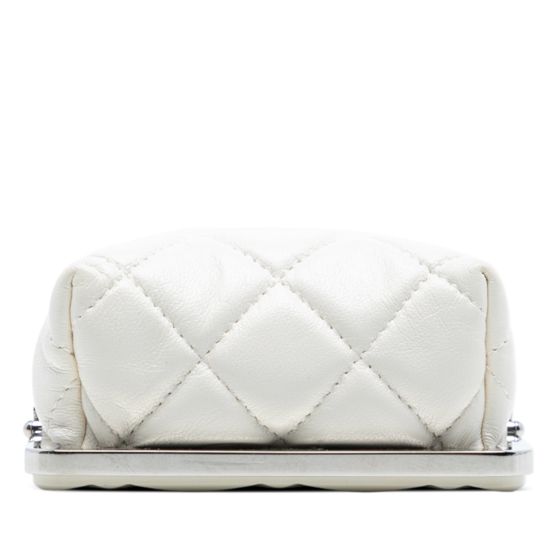 Chanel Lambskin and Acrylic Kiss Clutch with Chain