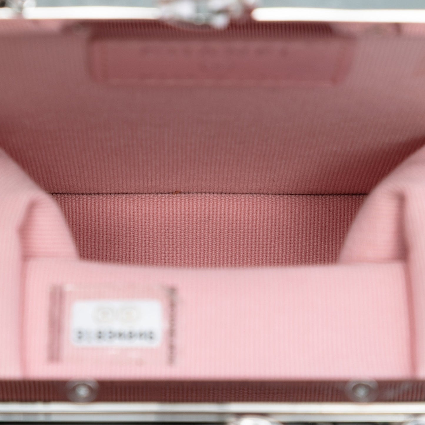 Chanel Lambskin and Acrylic Kiss Clutch with Chain