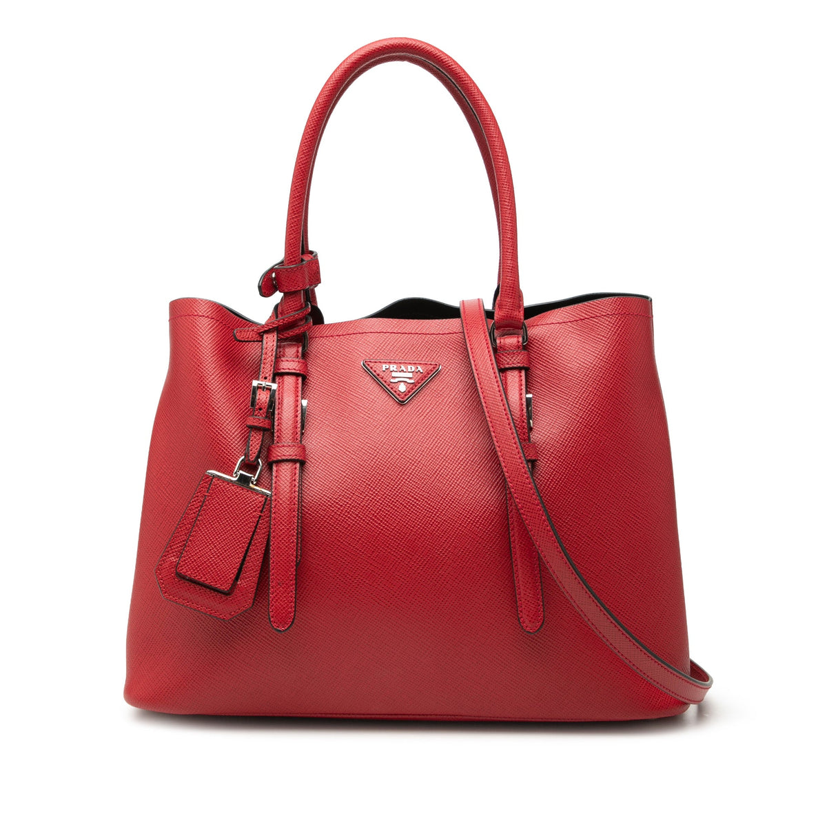 Prada Medium Saffiano Cuir Double Handle Satchel
