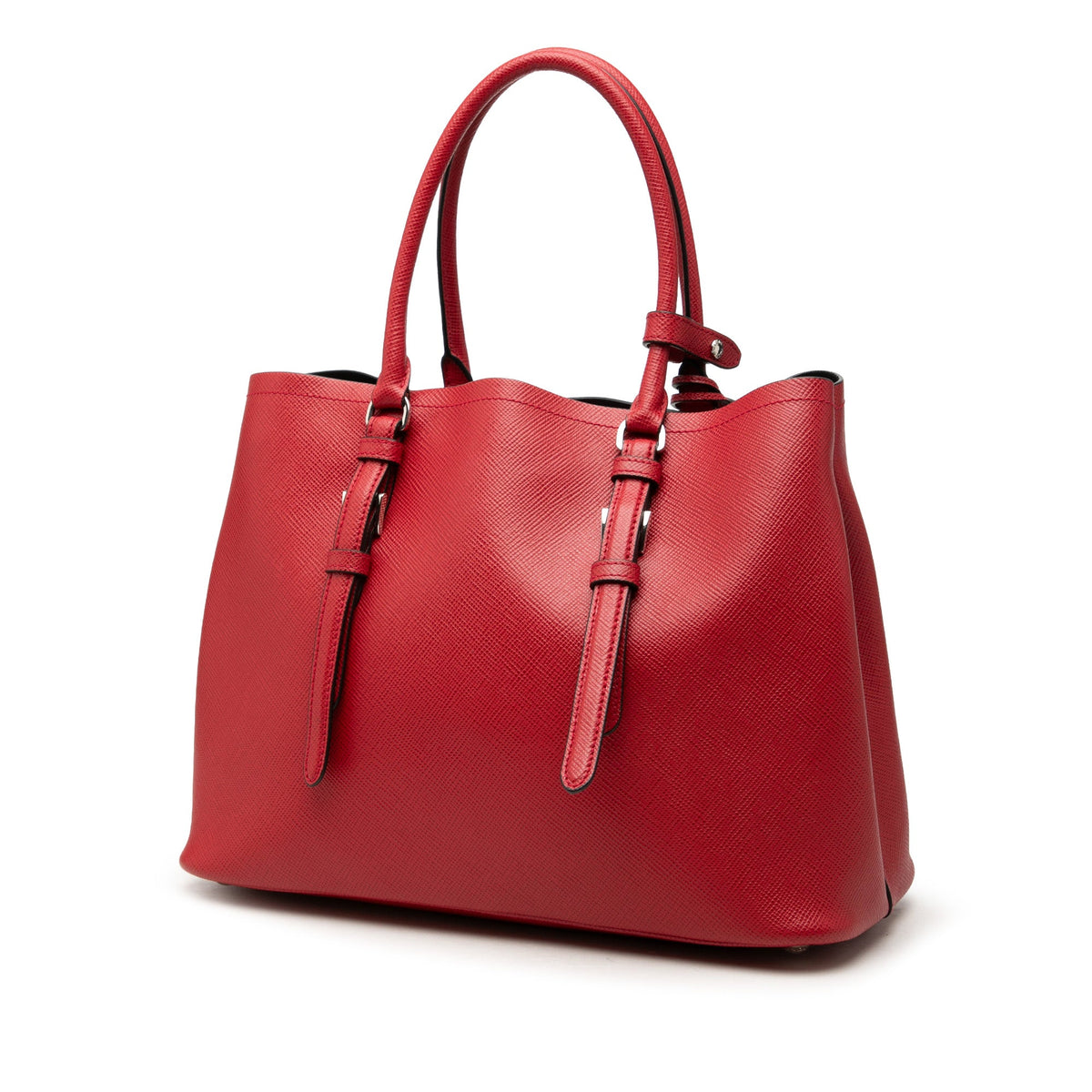Prada Medium Saffiano Cuir Double Handle Satchel