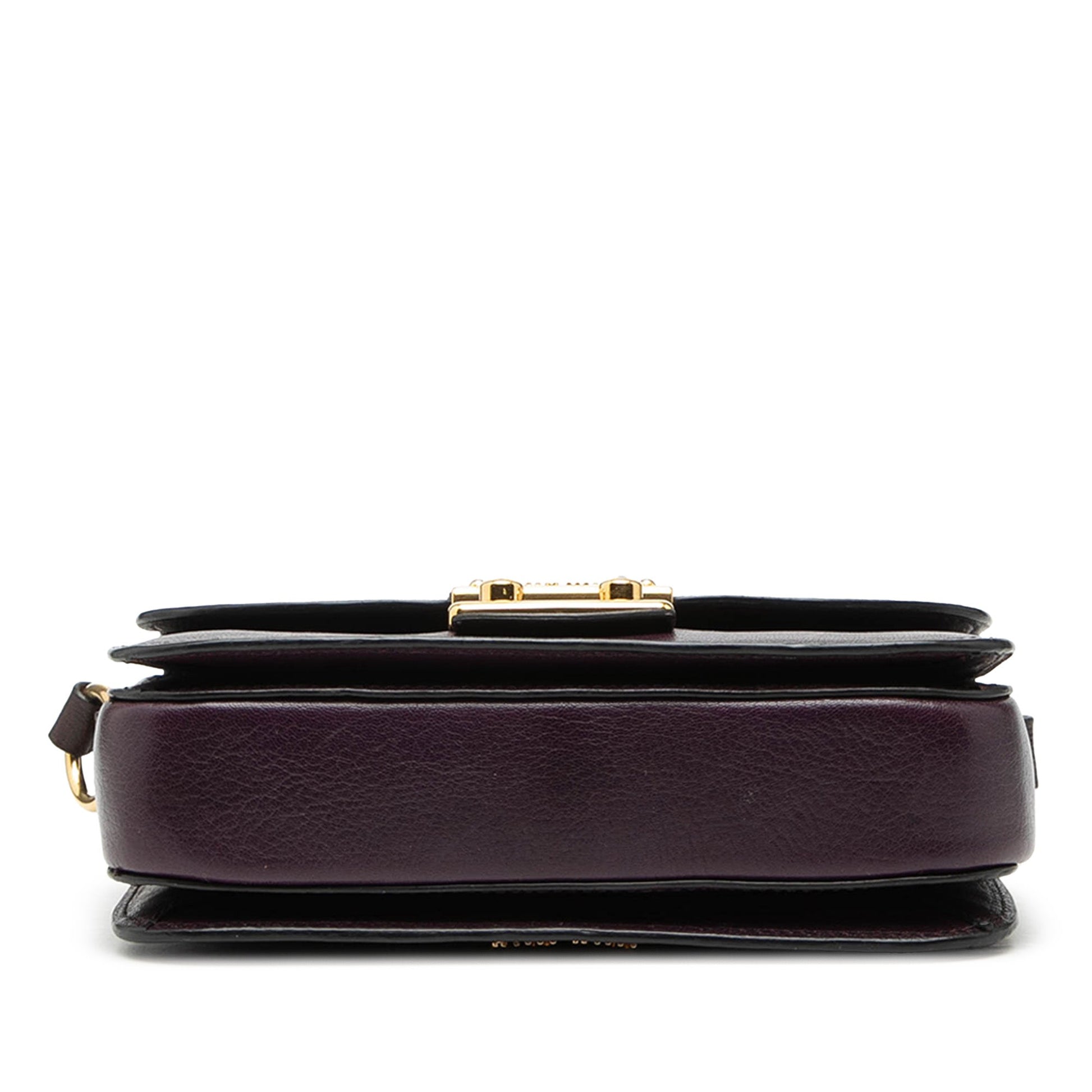 Miu Miu Bicolor Goatskin Madras Top Handle Satchel