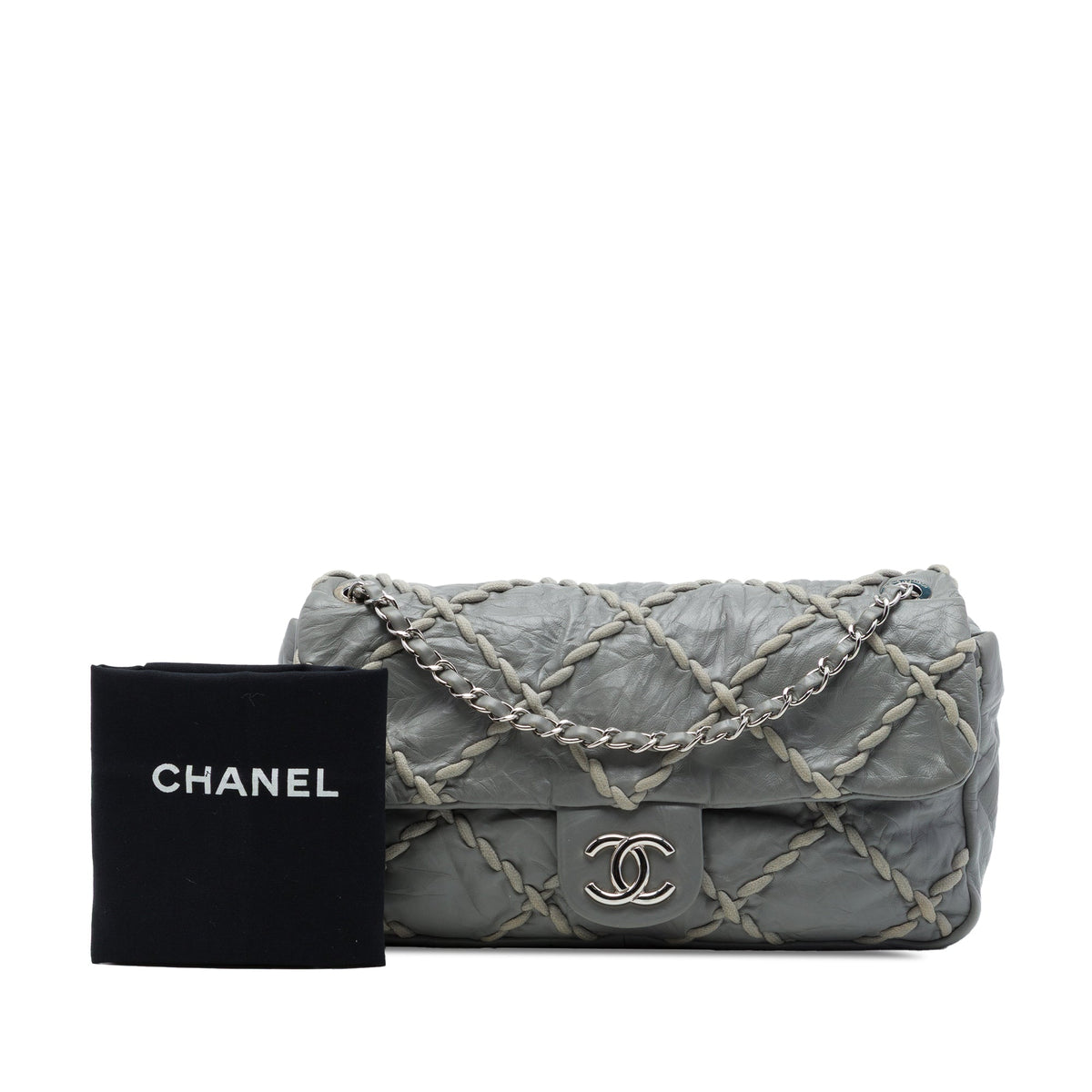 Chanel Medium Quilted Crinkled Calfskin Ultra Stitch Flap