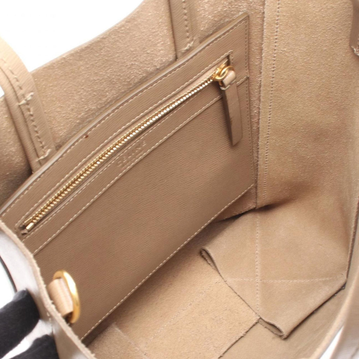 Celine Small Vertical Cabas Satchel — Beige