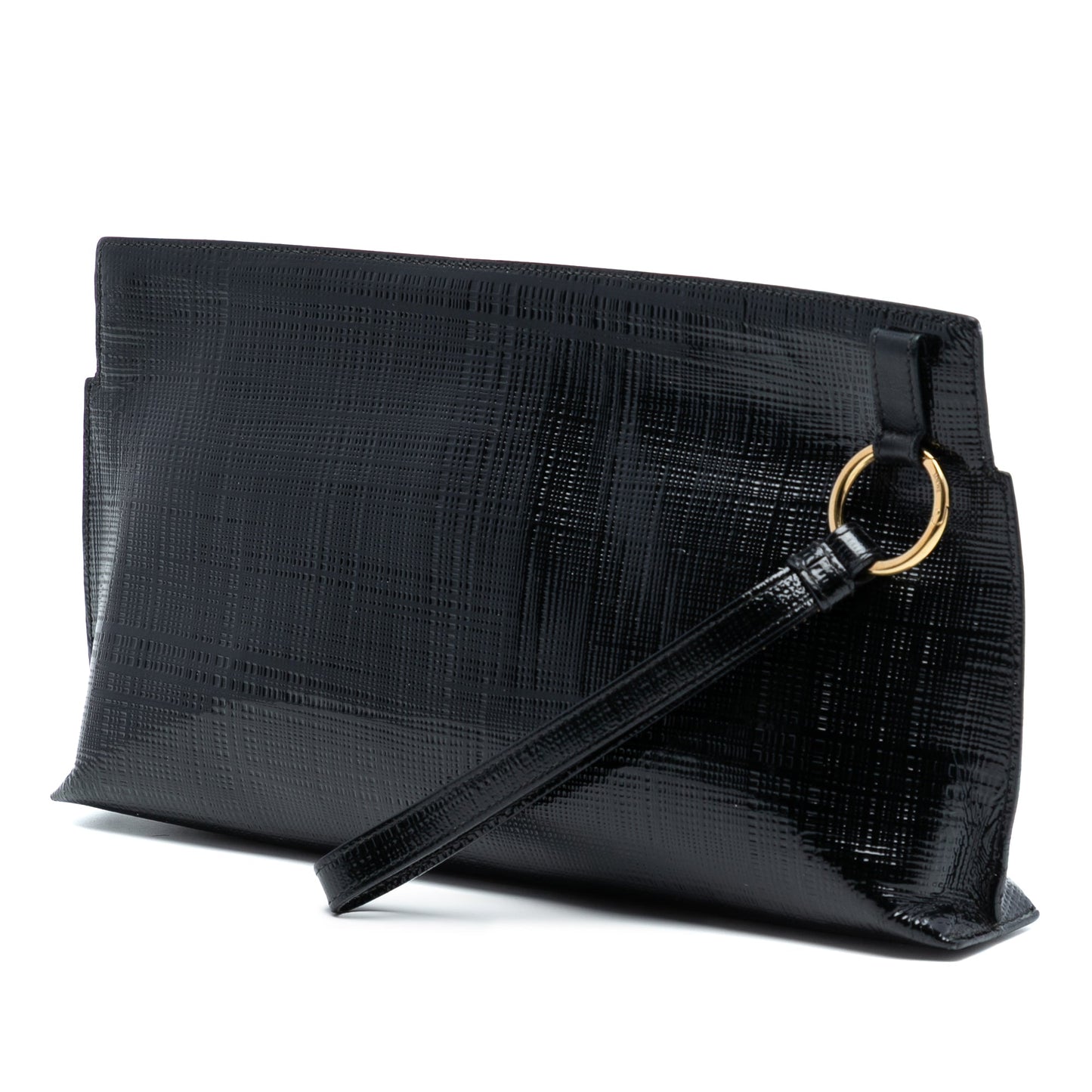 LOEWE Linen Embossed Patent Anagram Mechano Pin T Pouch