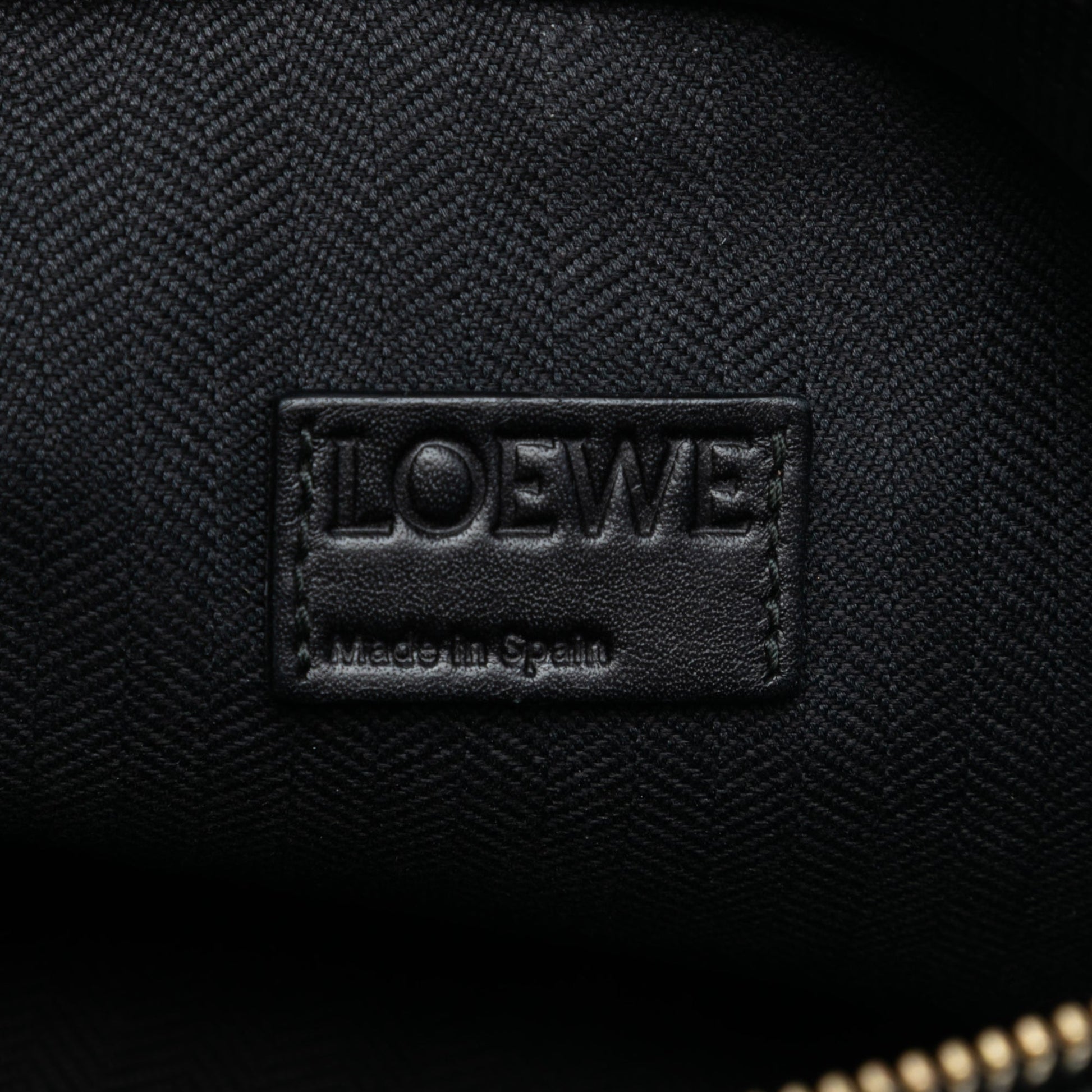 LOEWE Linen Embossed Patent Anagram Mechano Pin T Pouch