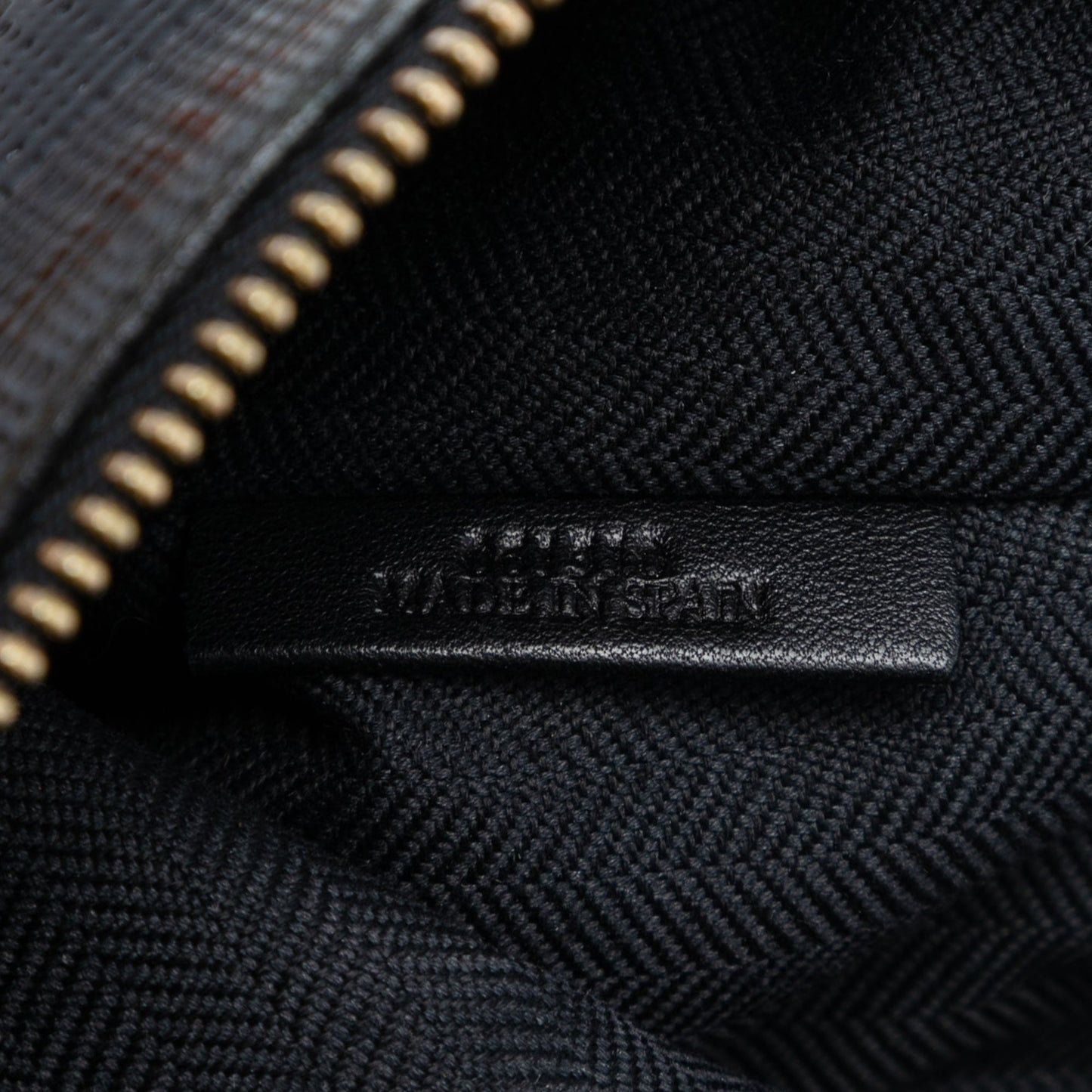 LOEWE Linen Embossed Patent Anagram Mechano Pin T Pouch