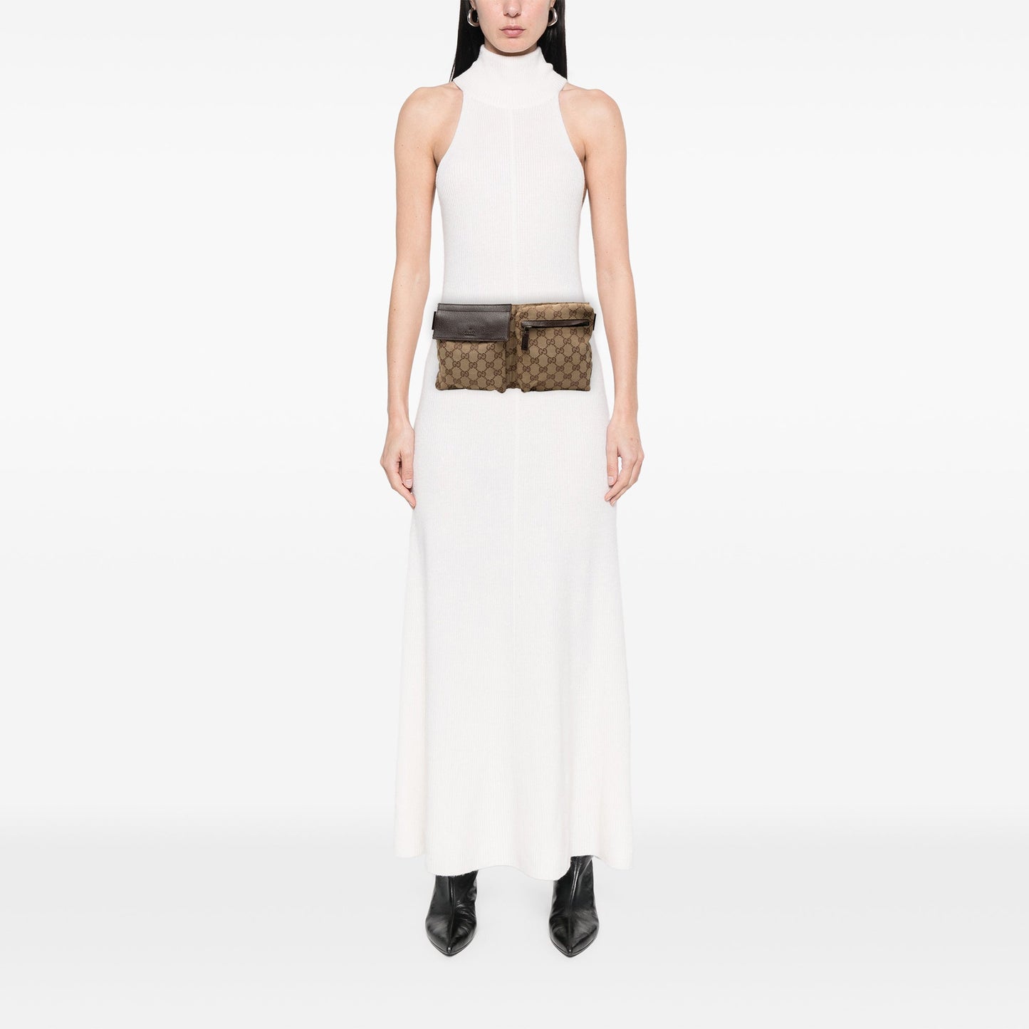 Gucci GG Canvas Double Pocket Belt Bag