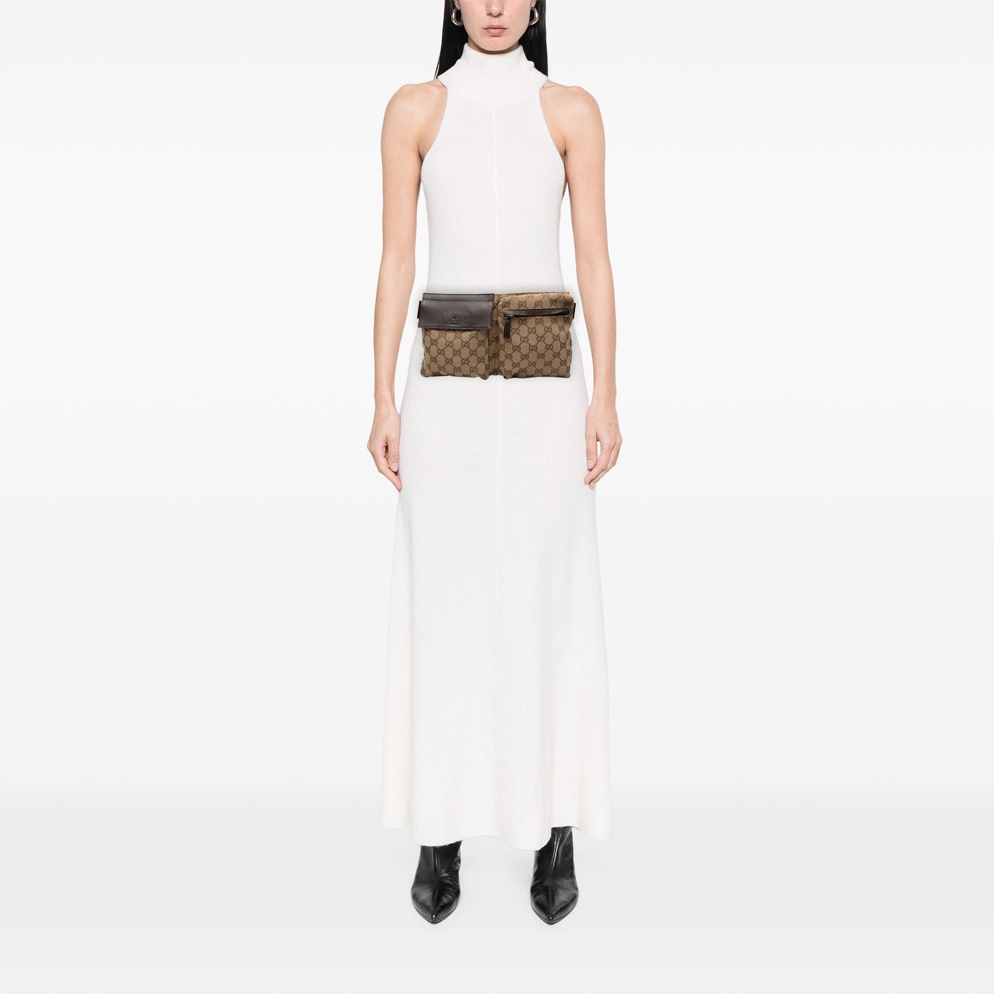 Gucci GG Canvas Double Pocket Belt Bag