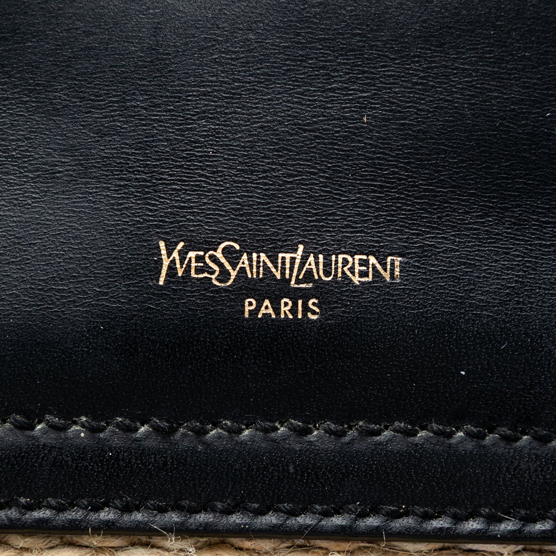 Saint Laurent Woven Raffia and Leather Maia Padlock Handbag