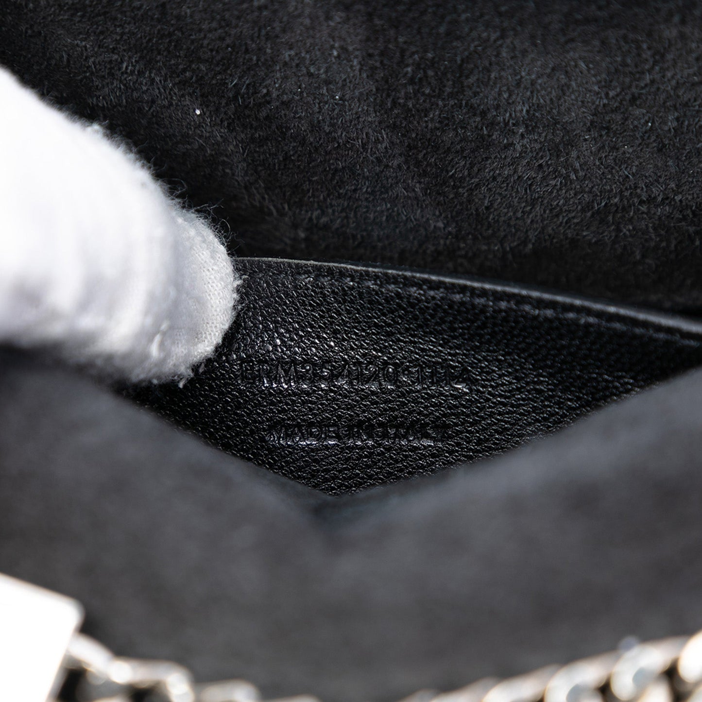 Small Croc Embossed Leather Monogram Kate Tassel Crossbody