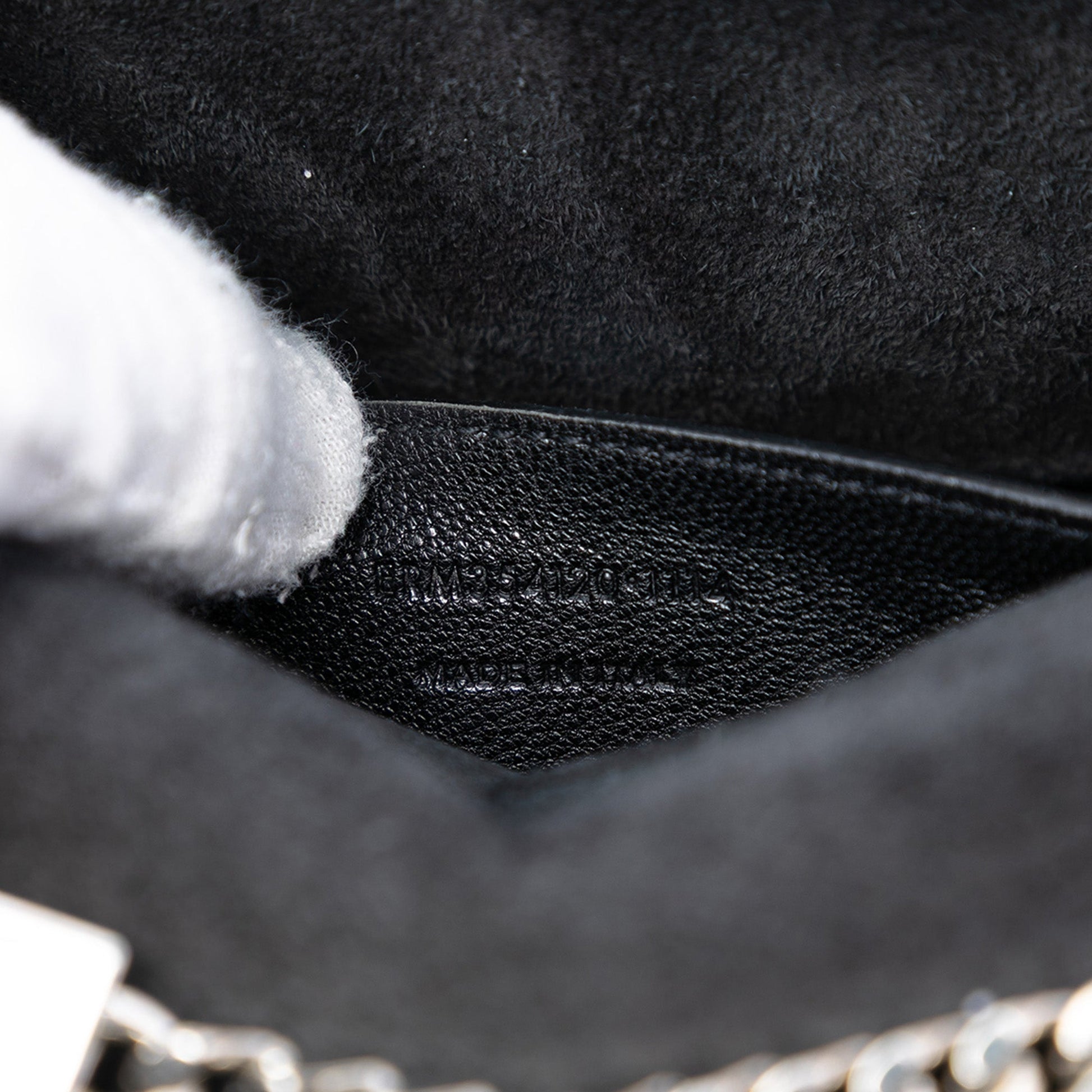 Small Croc Embossed Leather Monogram Kate Tassel Crossbody