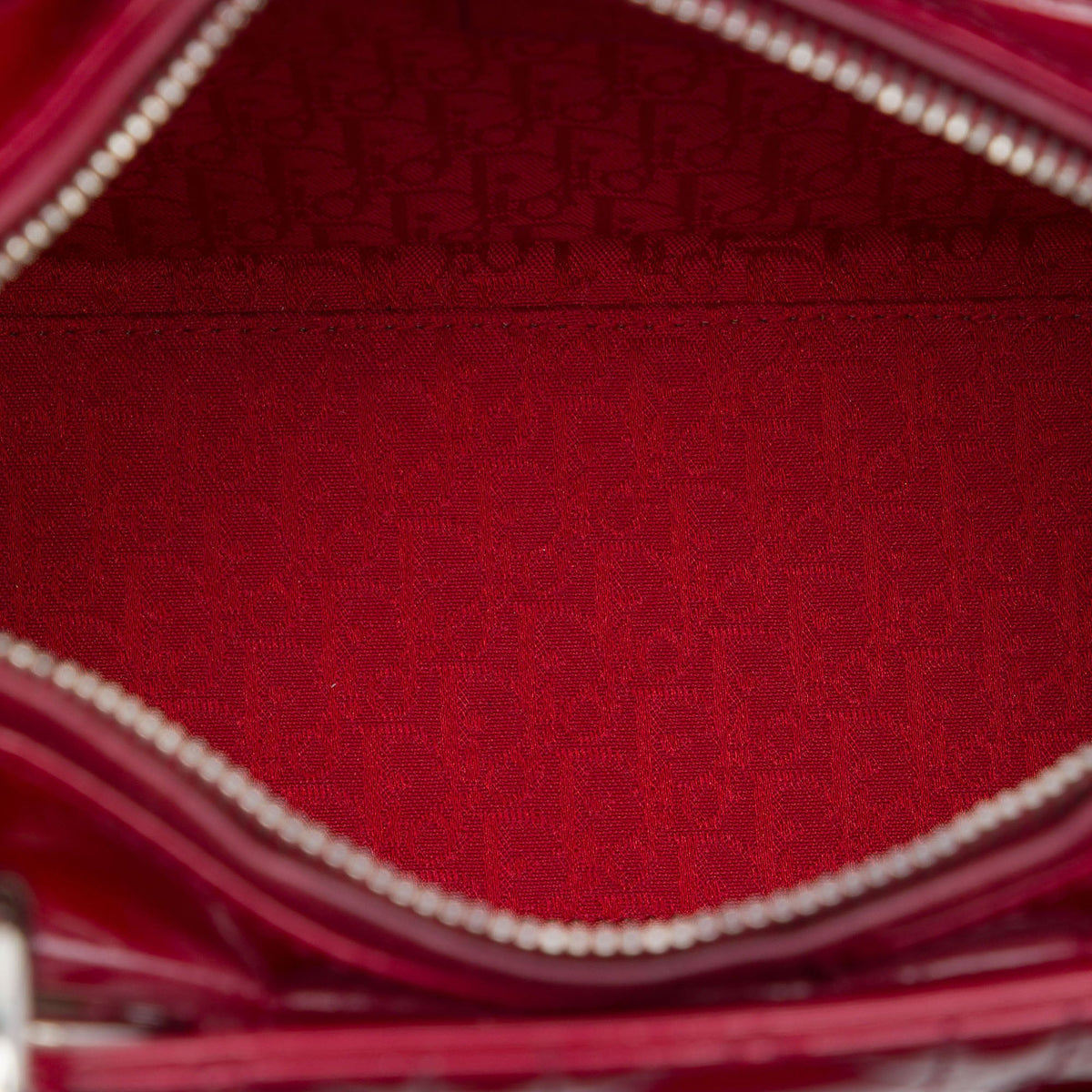 Dior Medium Patent Cannage Lady Dior — Red