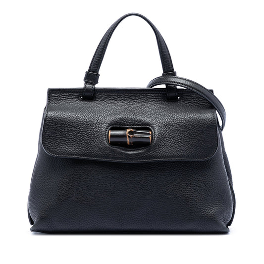 Gucci Small Leather Bamboo Daily Satchel