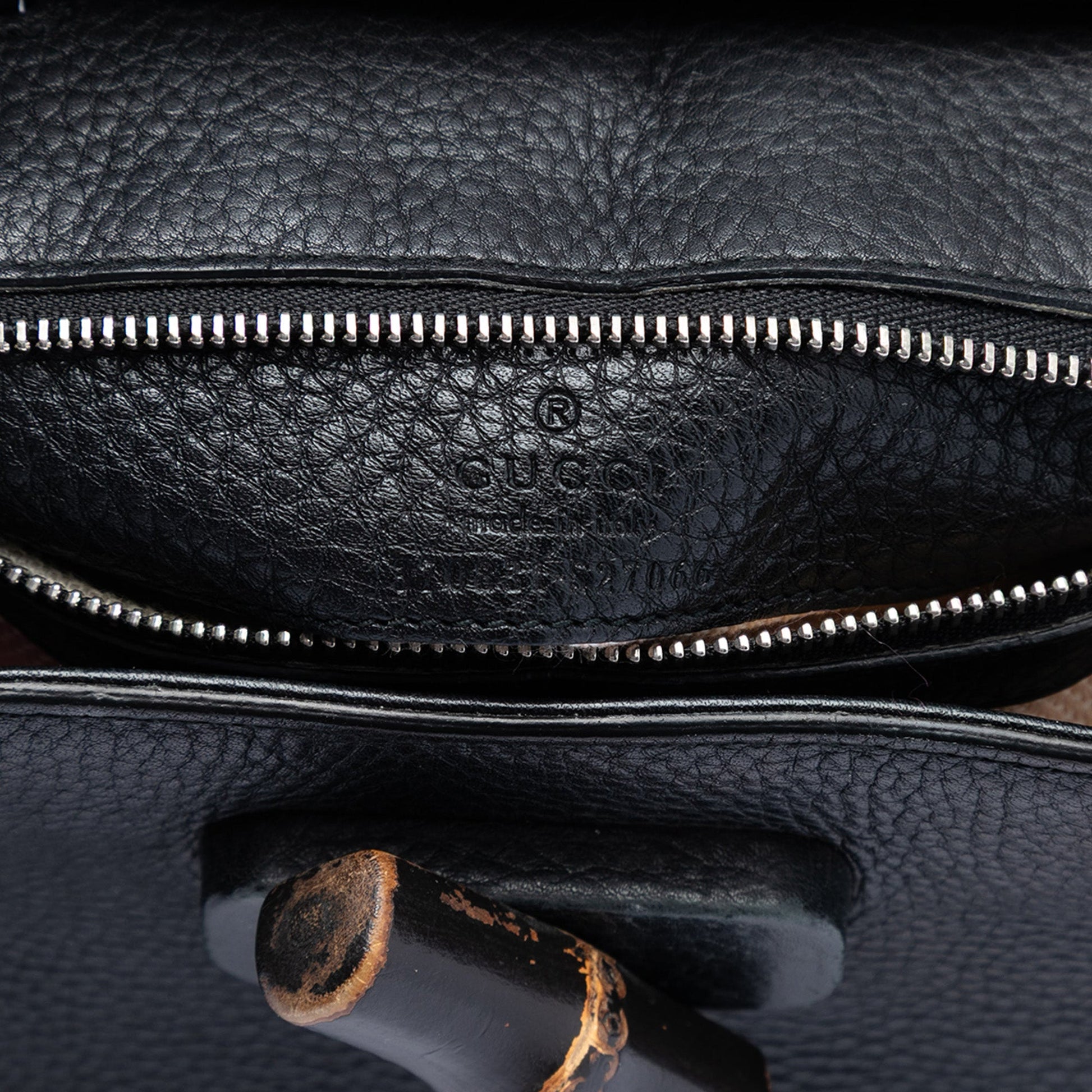 Gucci Small Leather Bamboo Daily Satchel