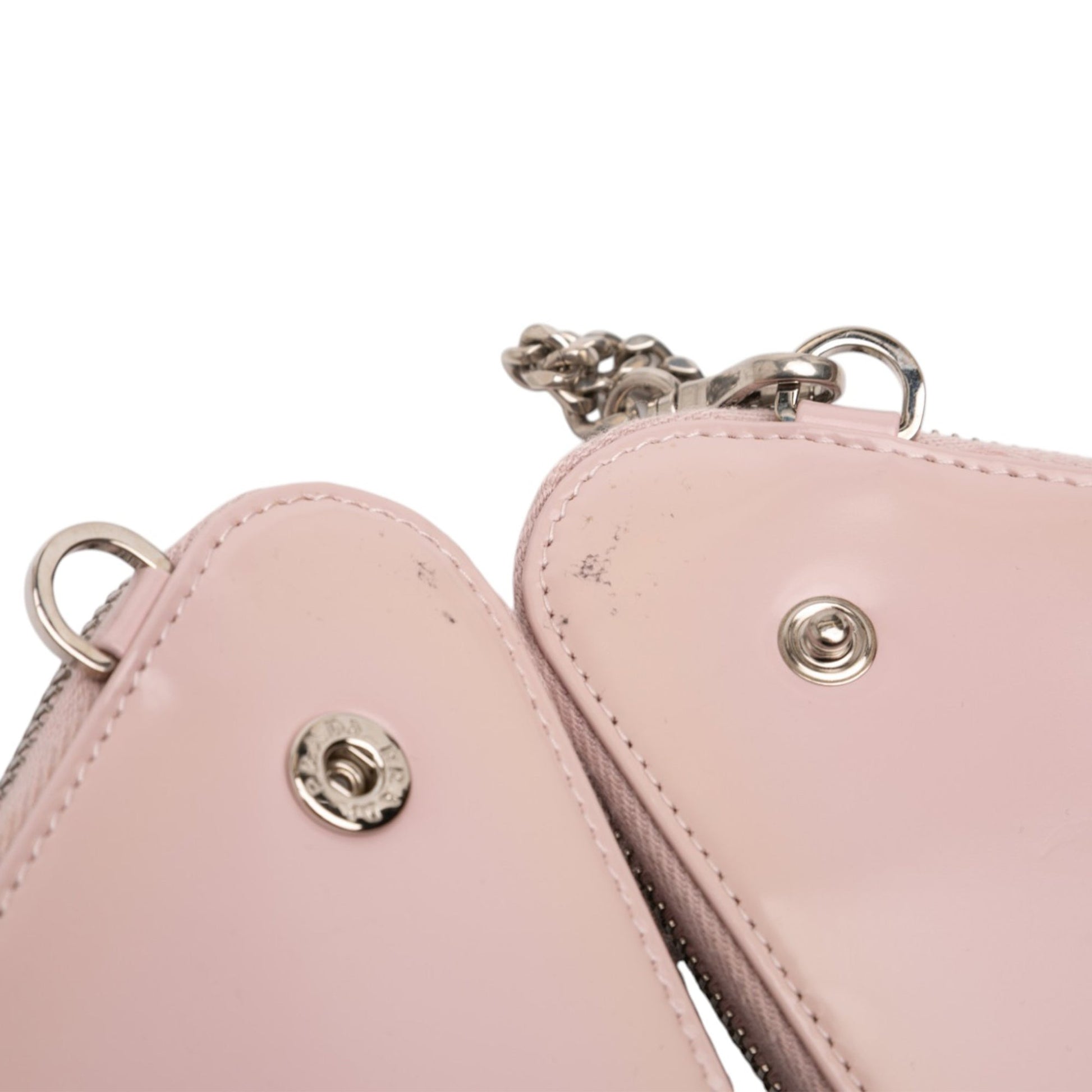 Prada Mini Crystal Embellished Satin and Leather Triangle Pouch
