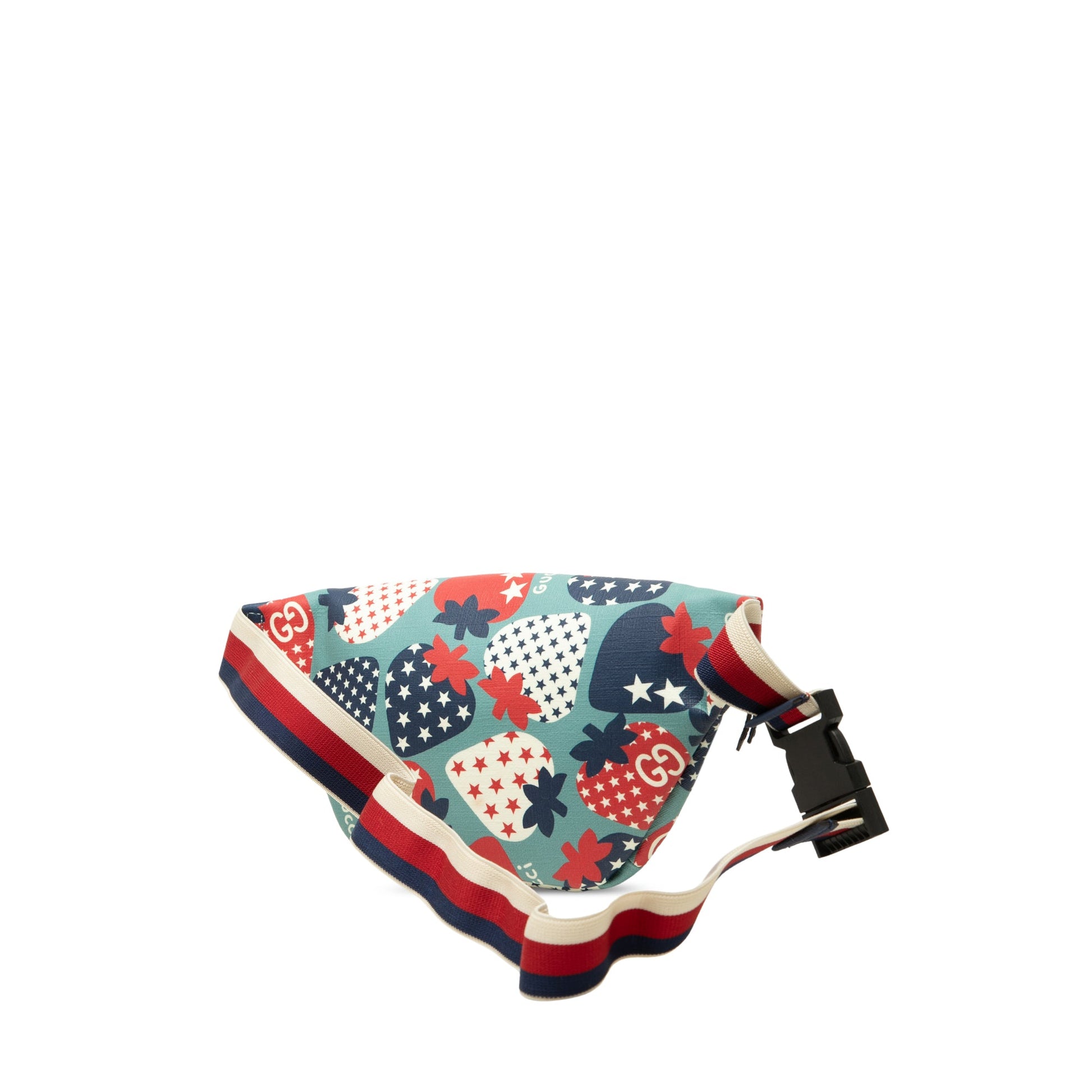 Gucci Kids Coated Canvas Cosmic Strawberries Web Belt Bag