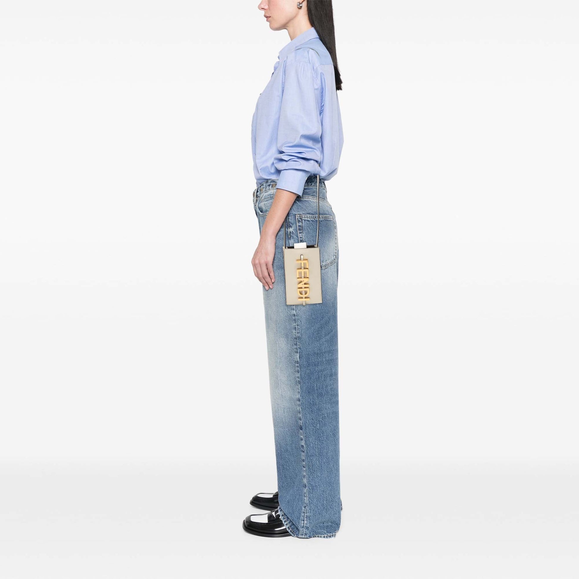 Fendi Leather Fendigraphy Phone Pouch