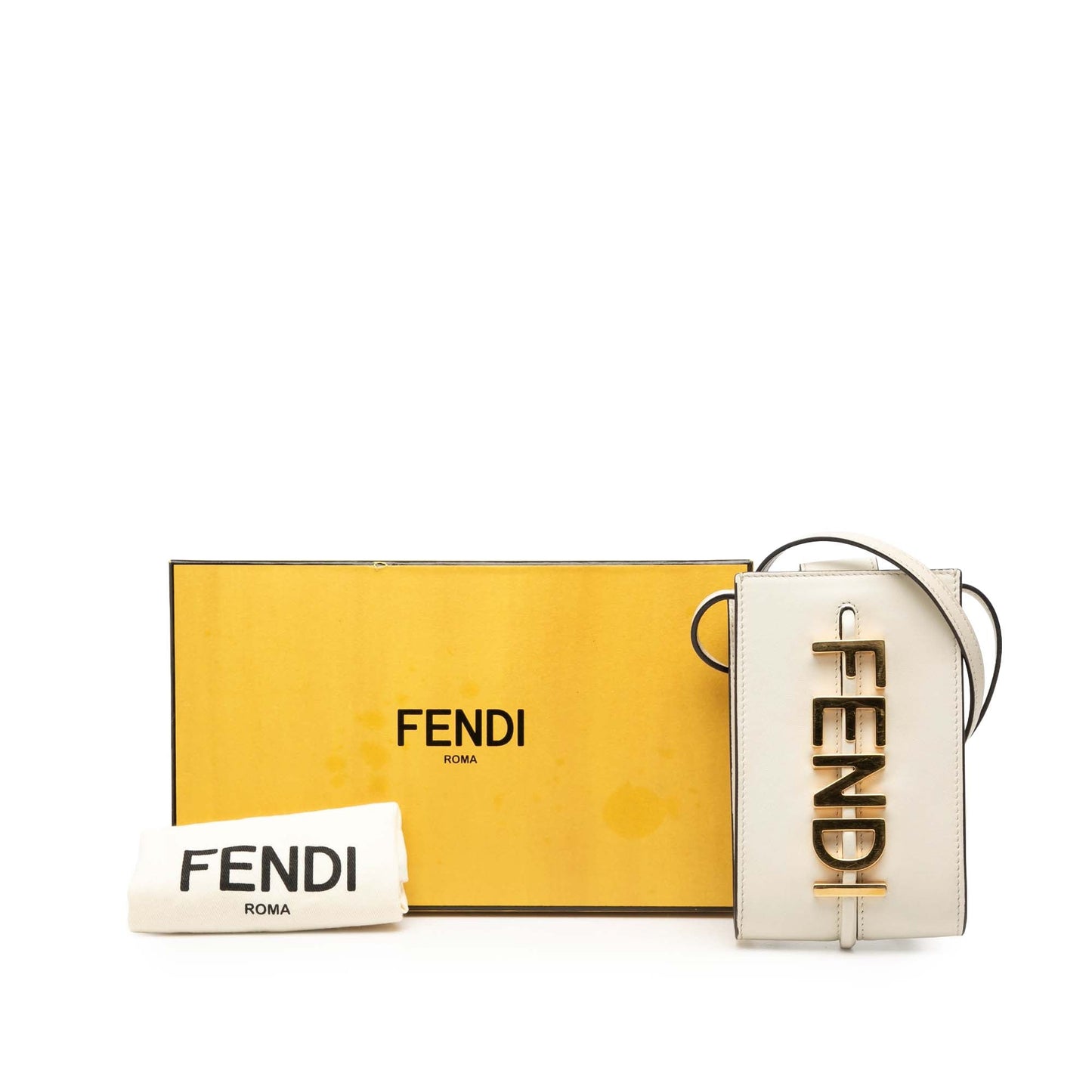 Fendi Leather Fendigraphy Phone Pouch