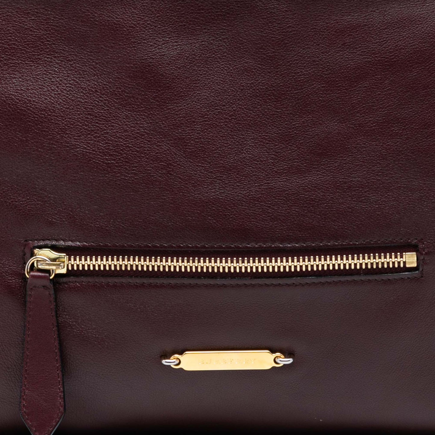 Burberry House Check Trimmed Leather Big Crush Convertible Tote