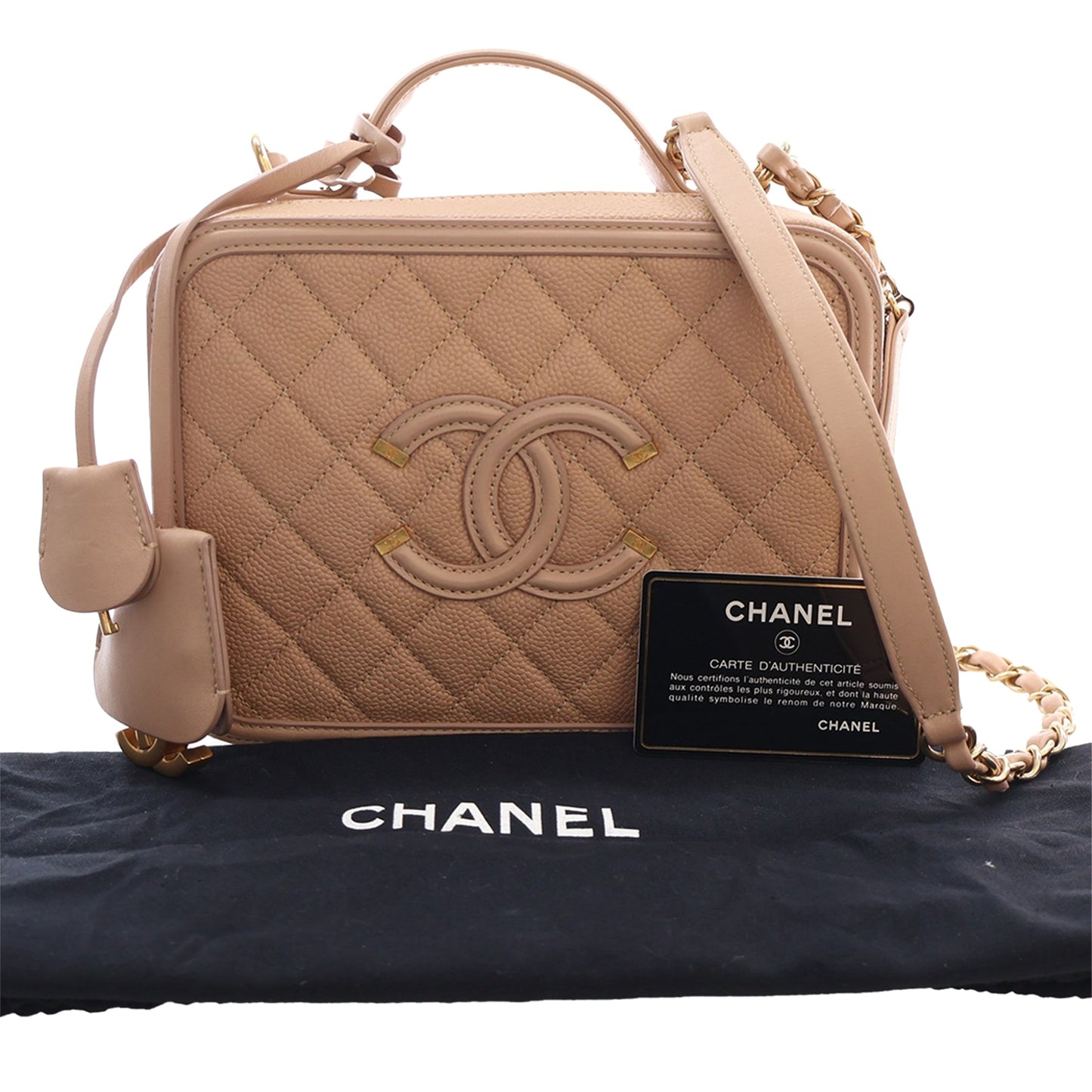 Chanel Medium Caviar CC Filigree Vanity Case