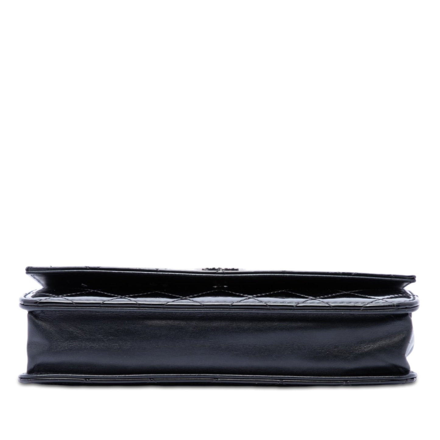 Chanel CC Quilted Patent Brilliant Wallet On Chain