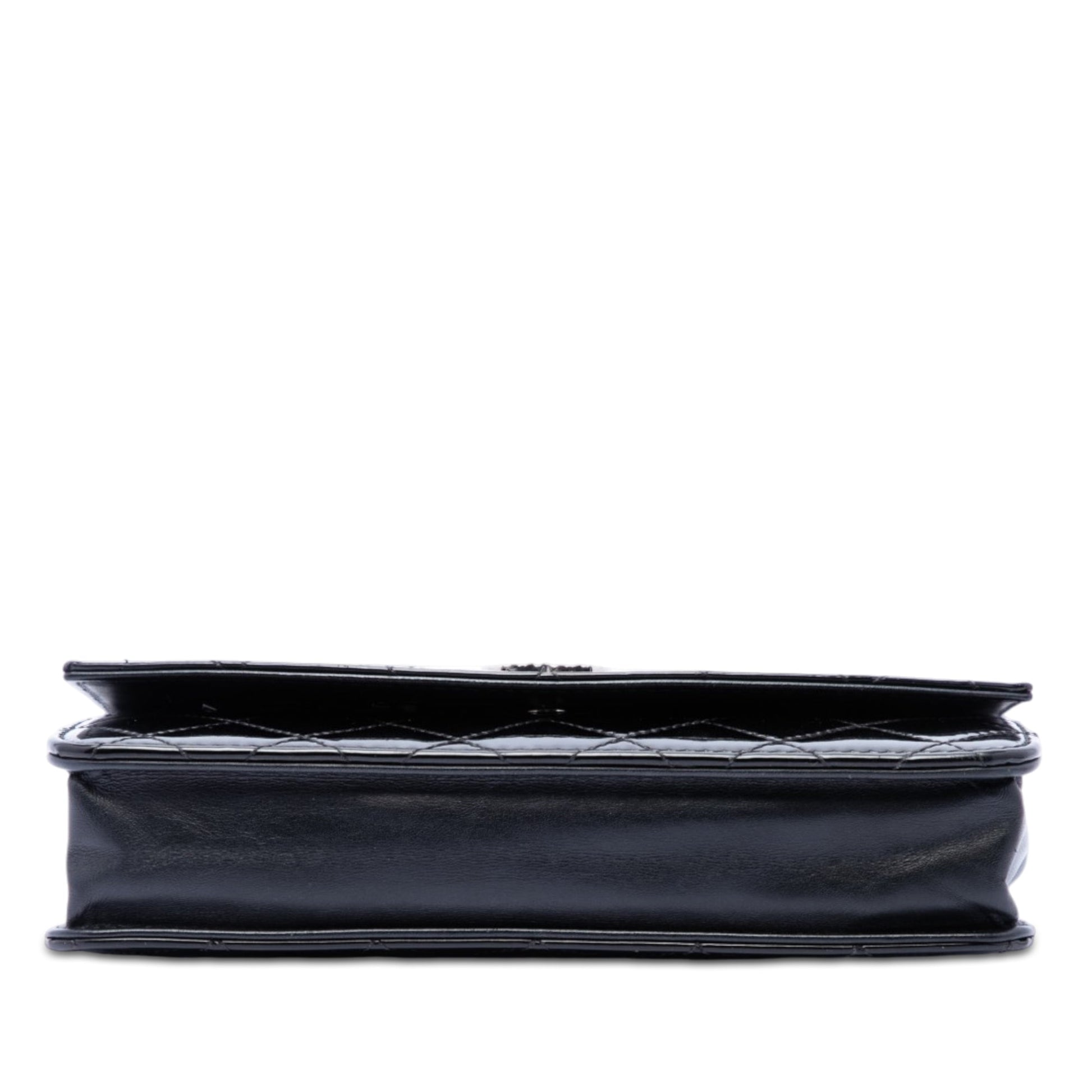 Chanel CC Quilted Patent Brilliant Wallet On Chain