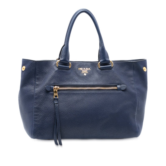 Prada Vitello Daino Front Pocket Tote