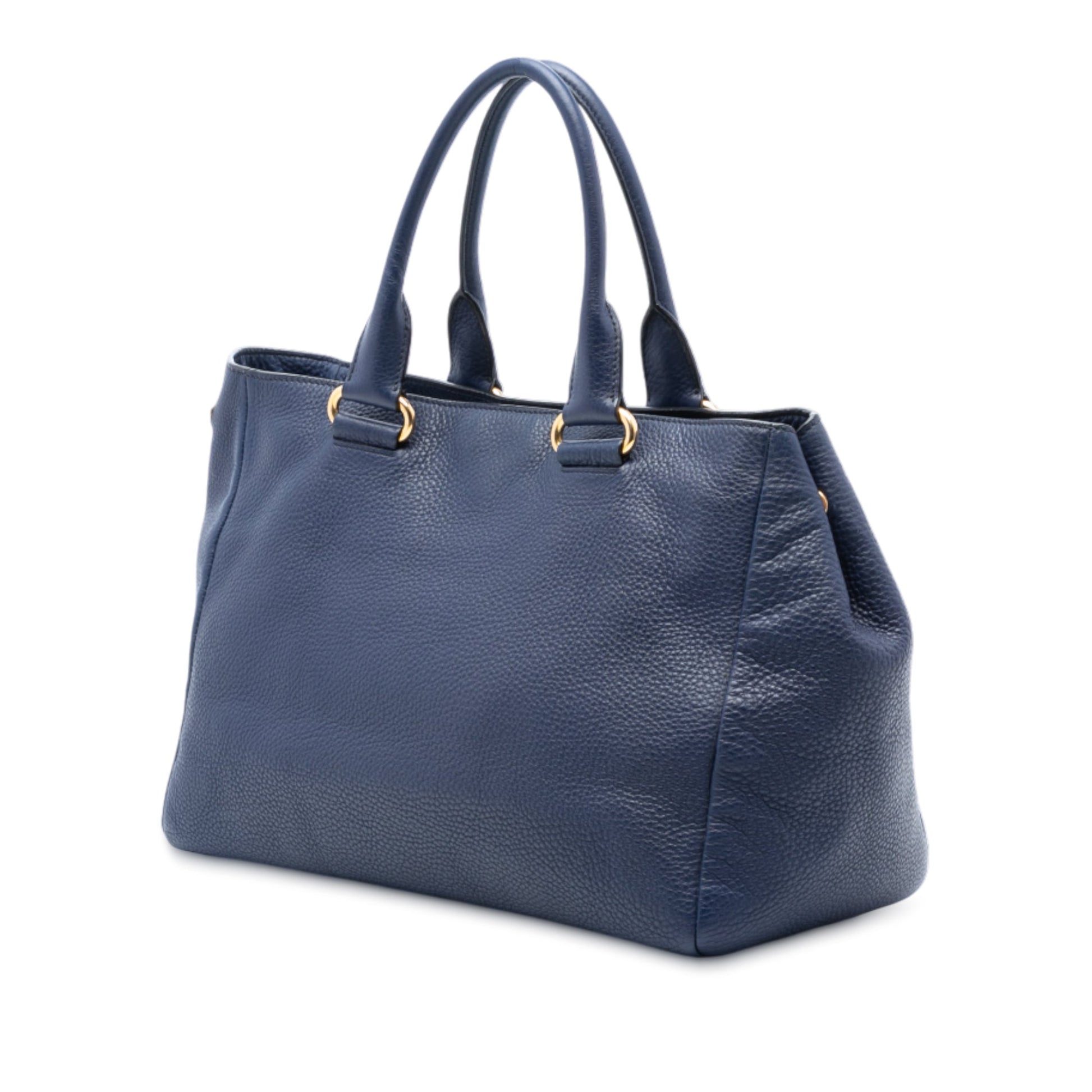 Prada Vitello Daino Front Pocket Tote