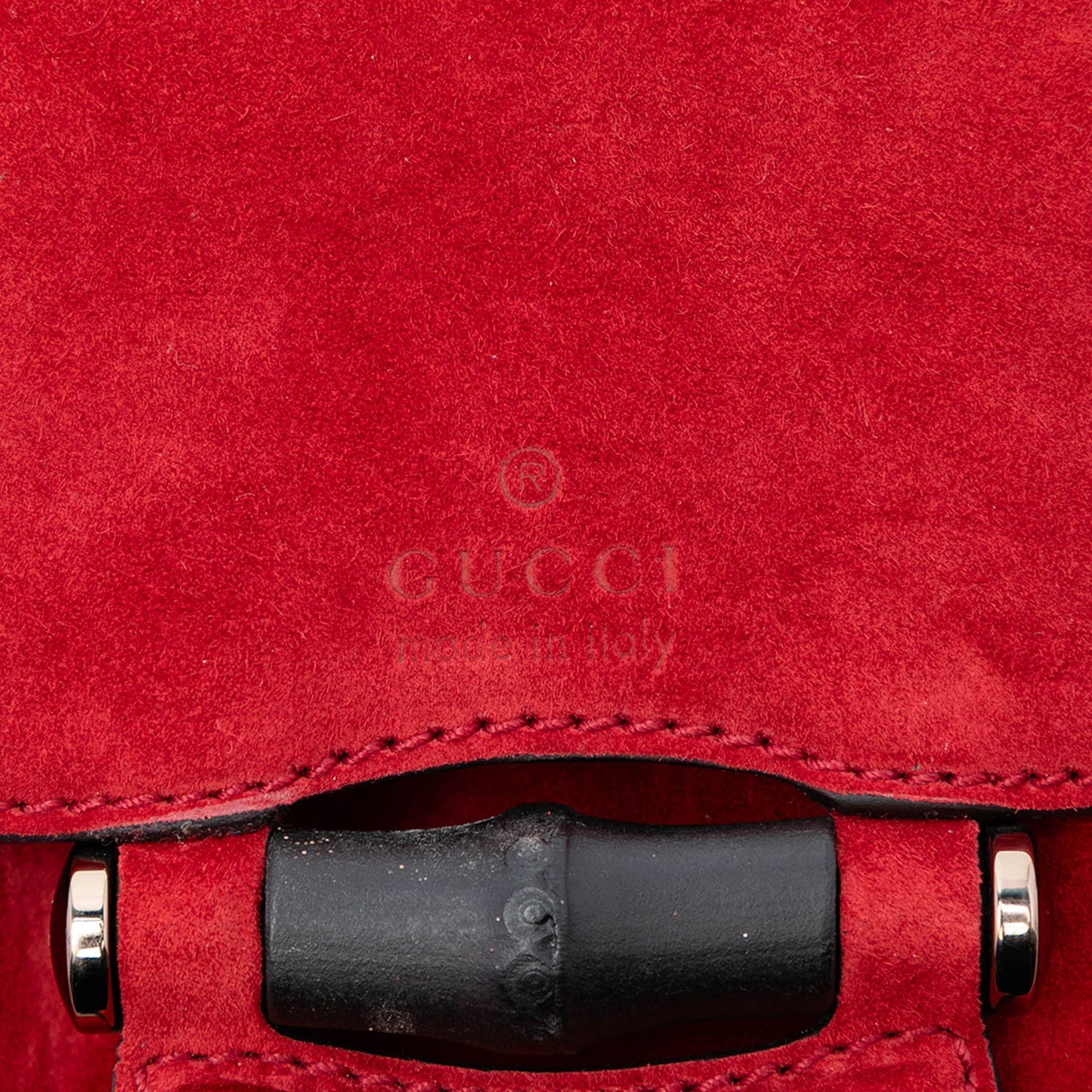 Gucci Small Suede Bamboo Nouveau Fringe Crossbody