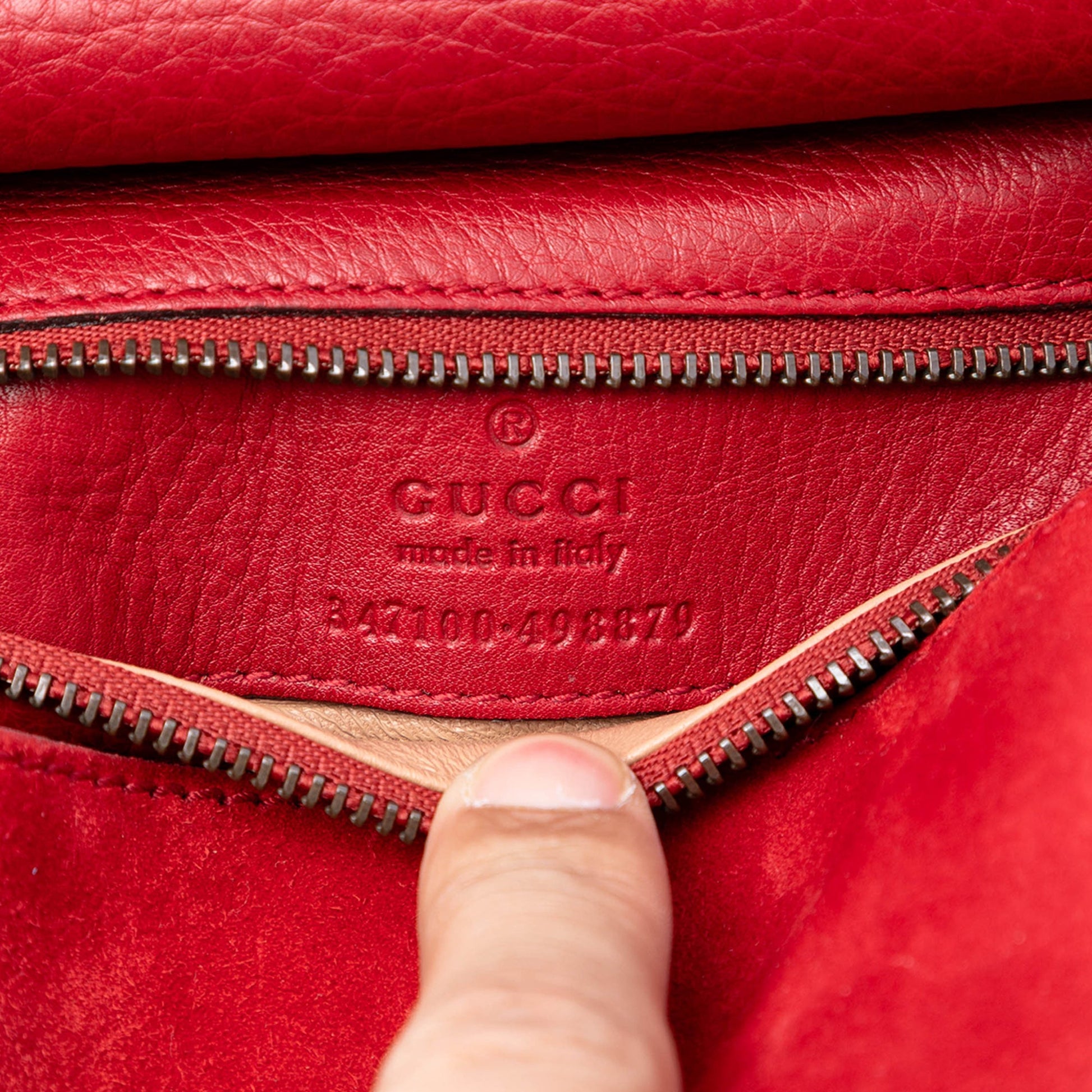 Gucci Small Suede Bamboo Nouveau Fringe Crossbody