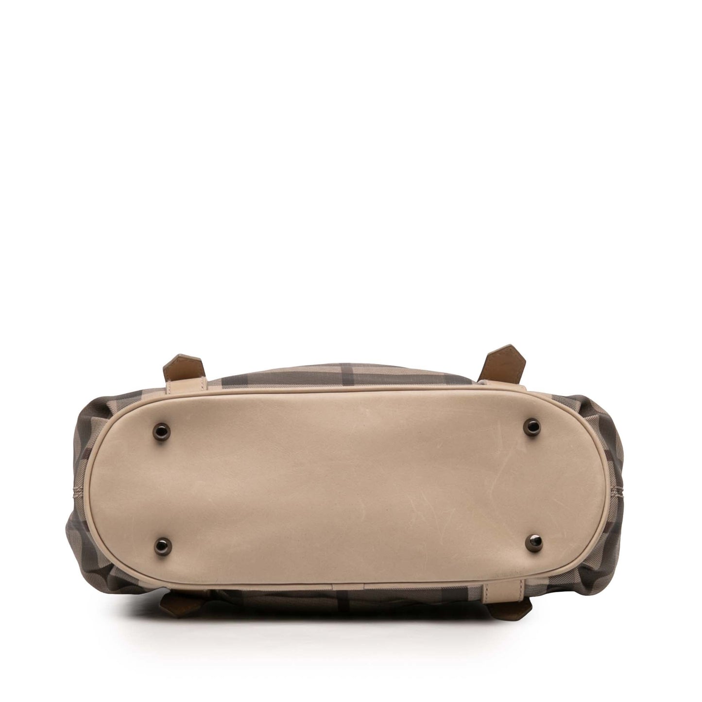Burberry Small Smoke Check Coated Canvas Northfield Satchel