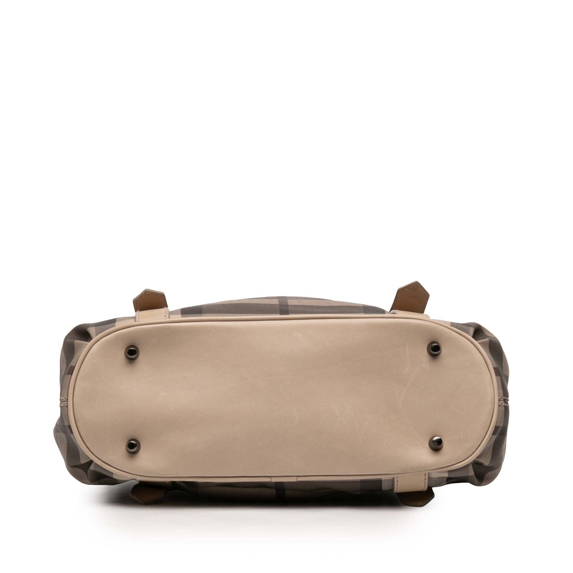 Burberry Small Smoke Check Coated Canvas Northfield Satchel