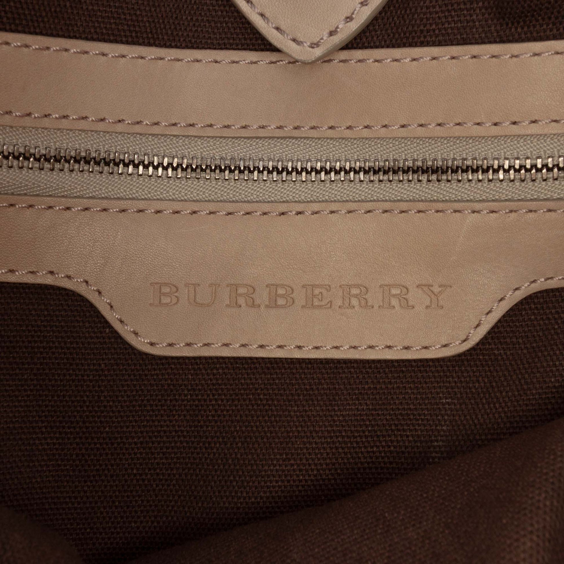 Burberry Small Smoke Check Coated Canvas Northfield Satchel