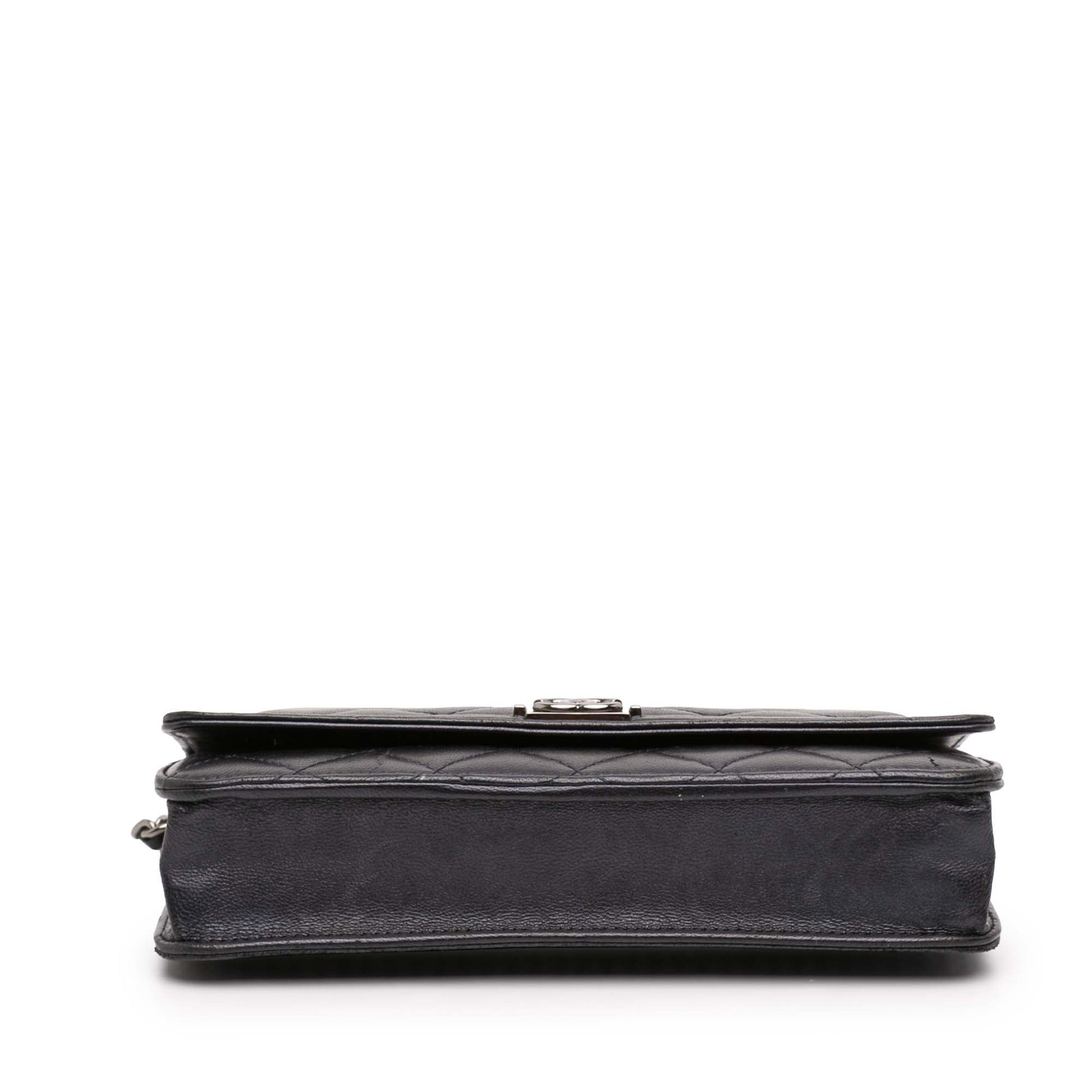 Chanel Quilted Lambskin Boy Wallet On Chain