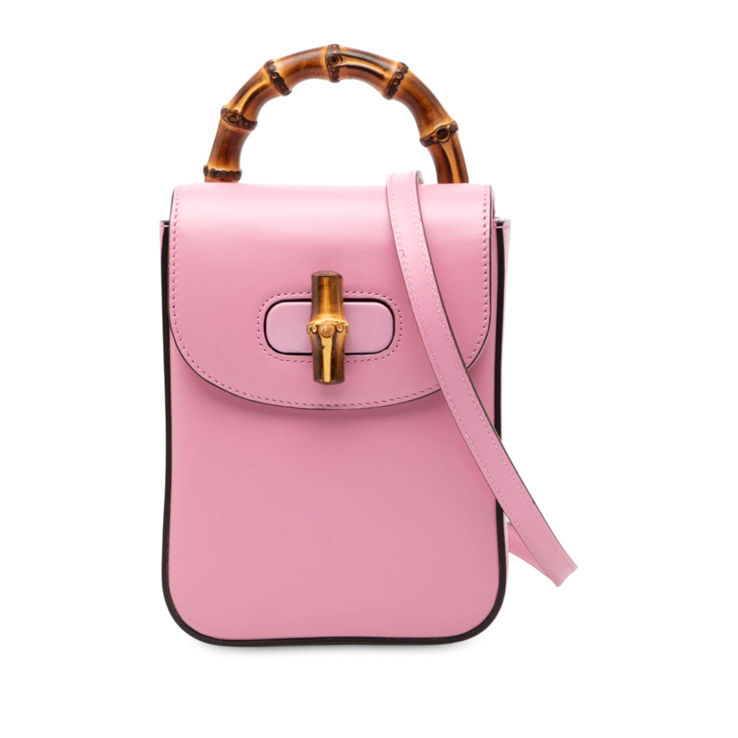 Gucci Mini Calfskin Bamboo Top Handle Bag