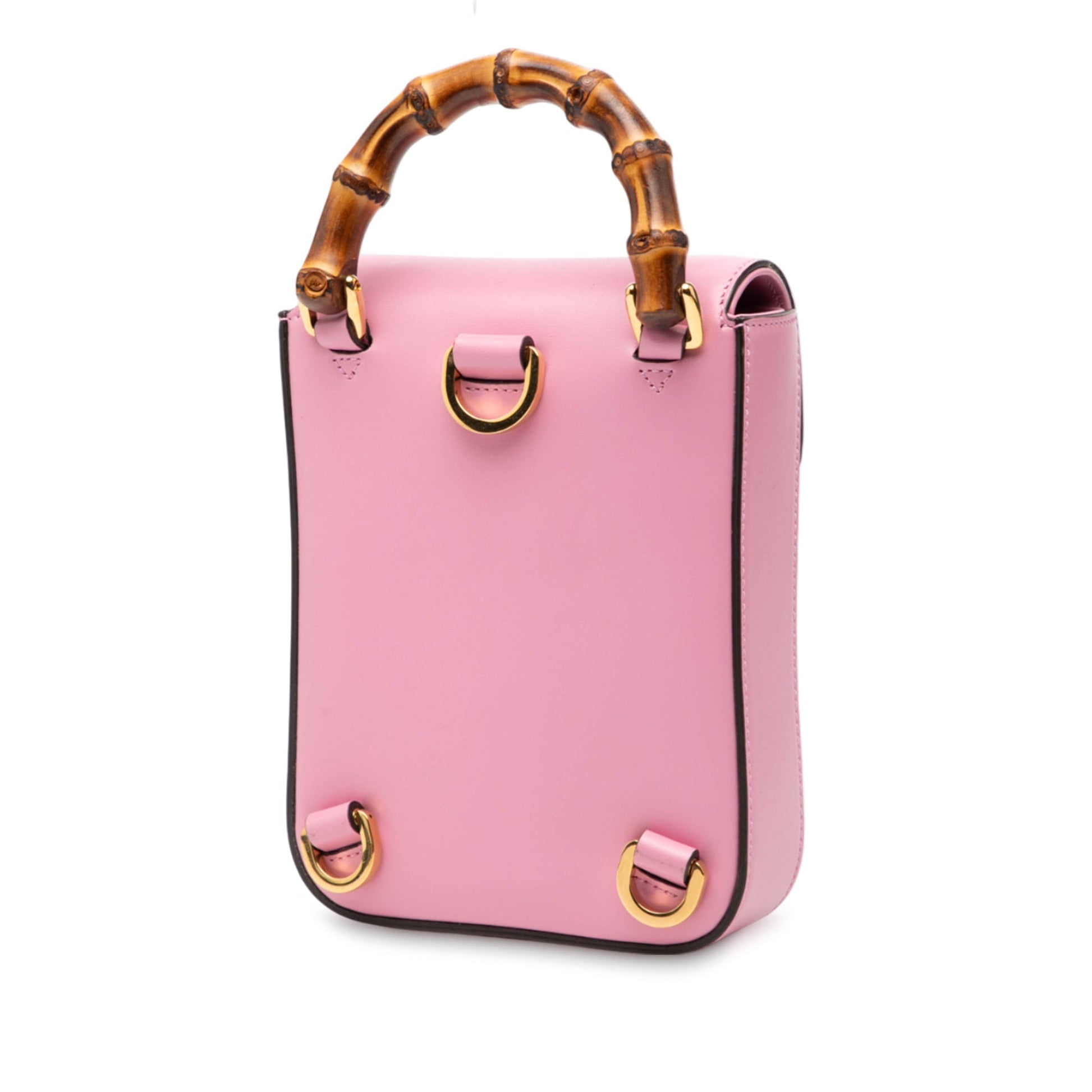 Gucci Mini Calfskin Bamboo Top Handle Bag