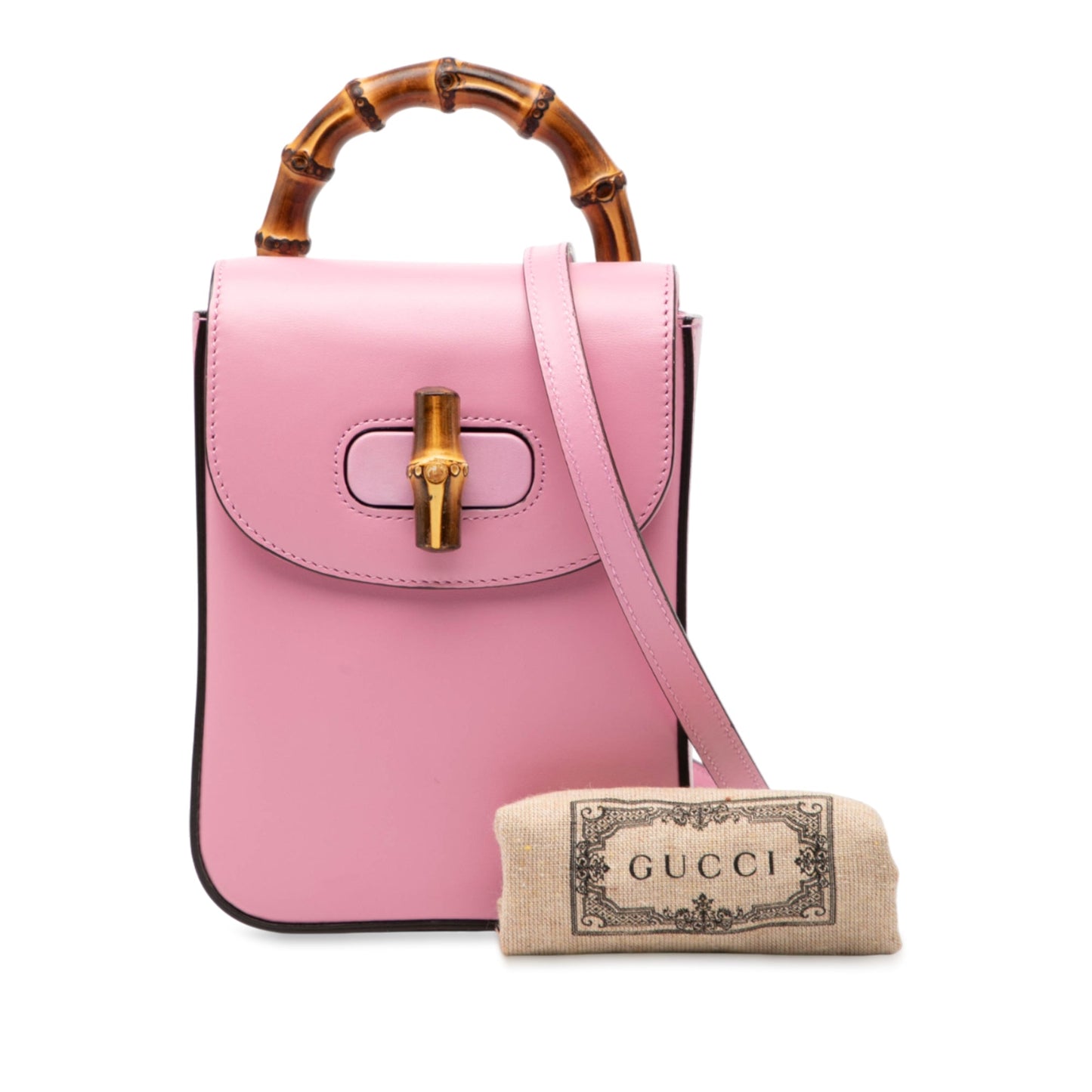 Gucci Mini Calfskin Bamboo Top Handle Bag